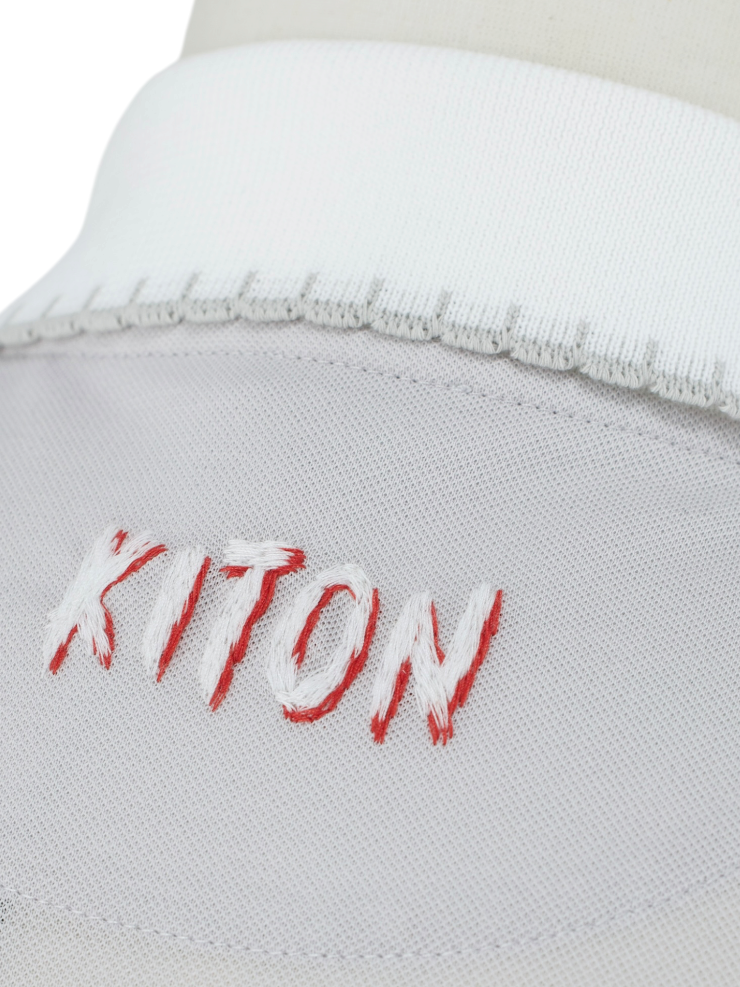 Kiton Light Grey Cotton Short-Sleeve "Nouveau Riche" Polo