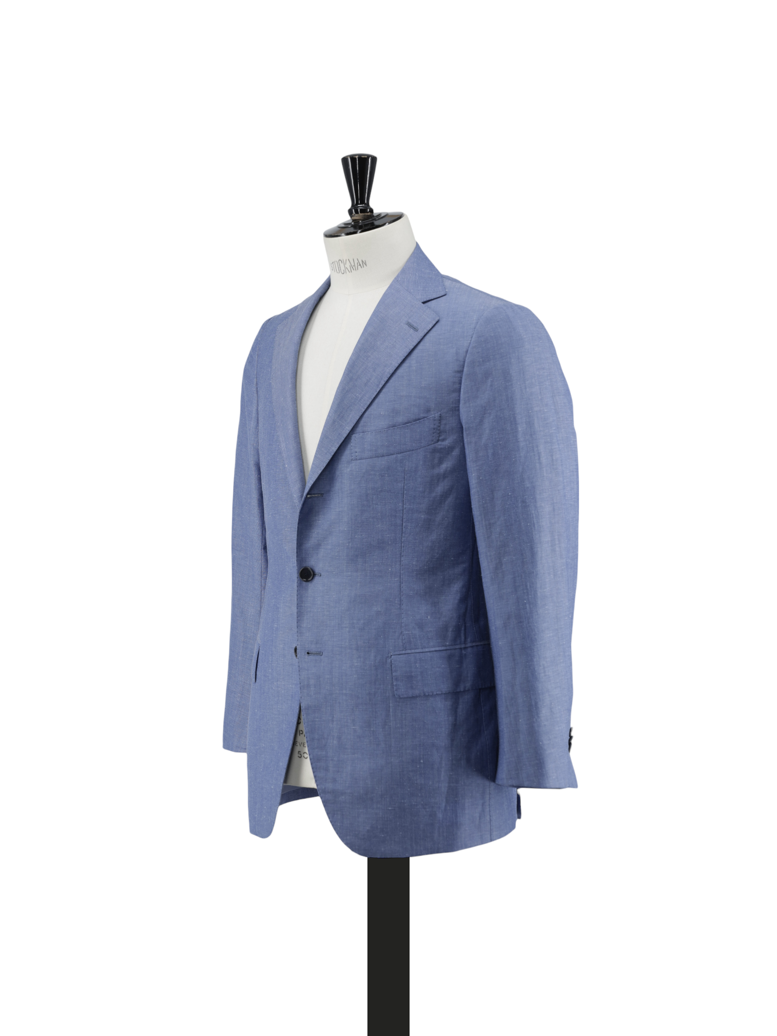 Cesare Attolini Light Blue Wool & Linen Pinpoint Summer Suit