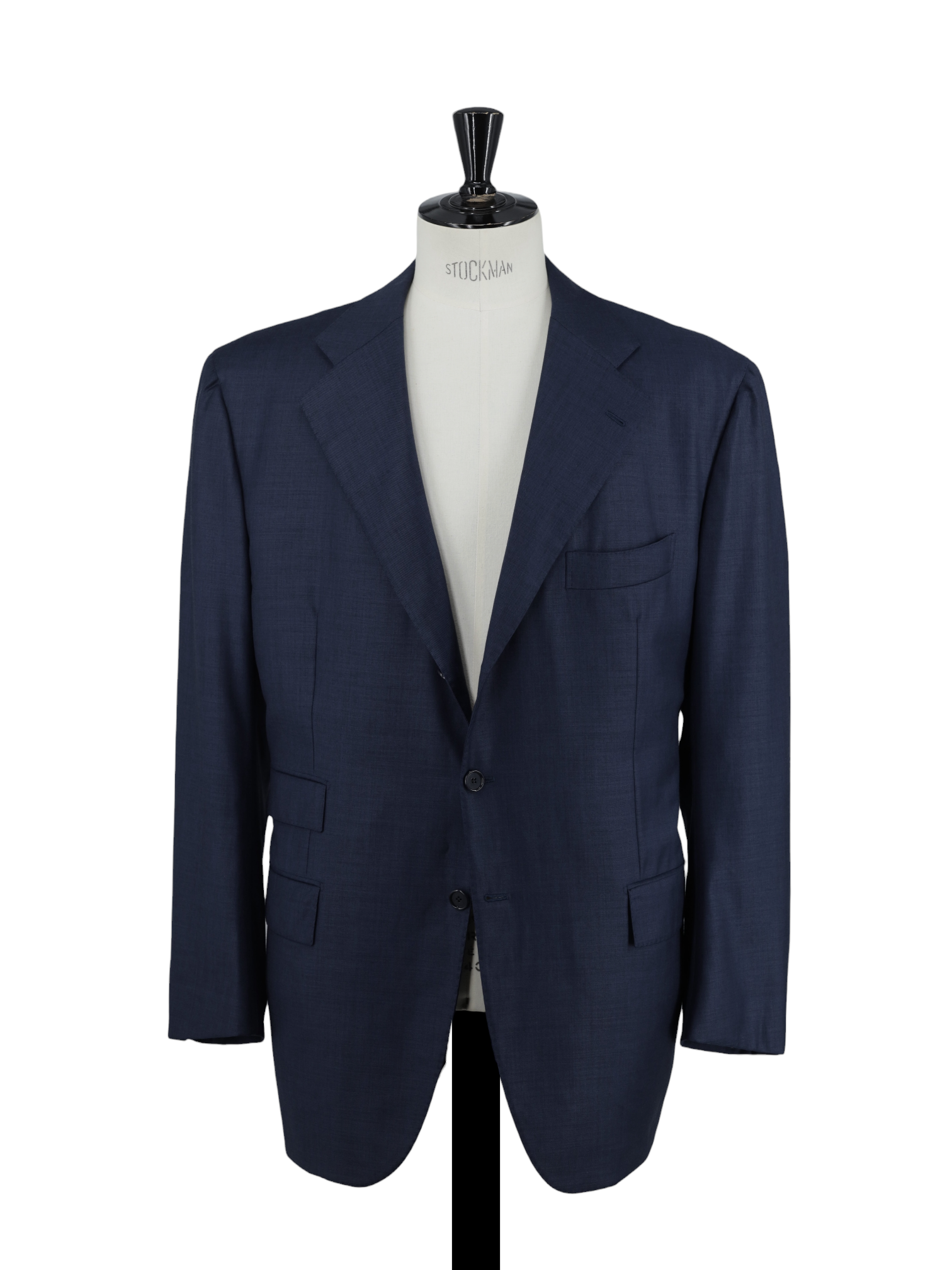 Cesare Attolini Dark Blue Super 130's Wool Sharkskin Suit