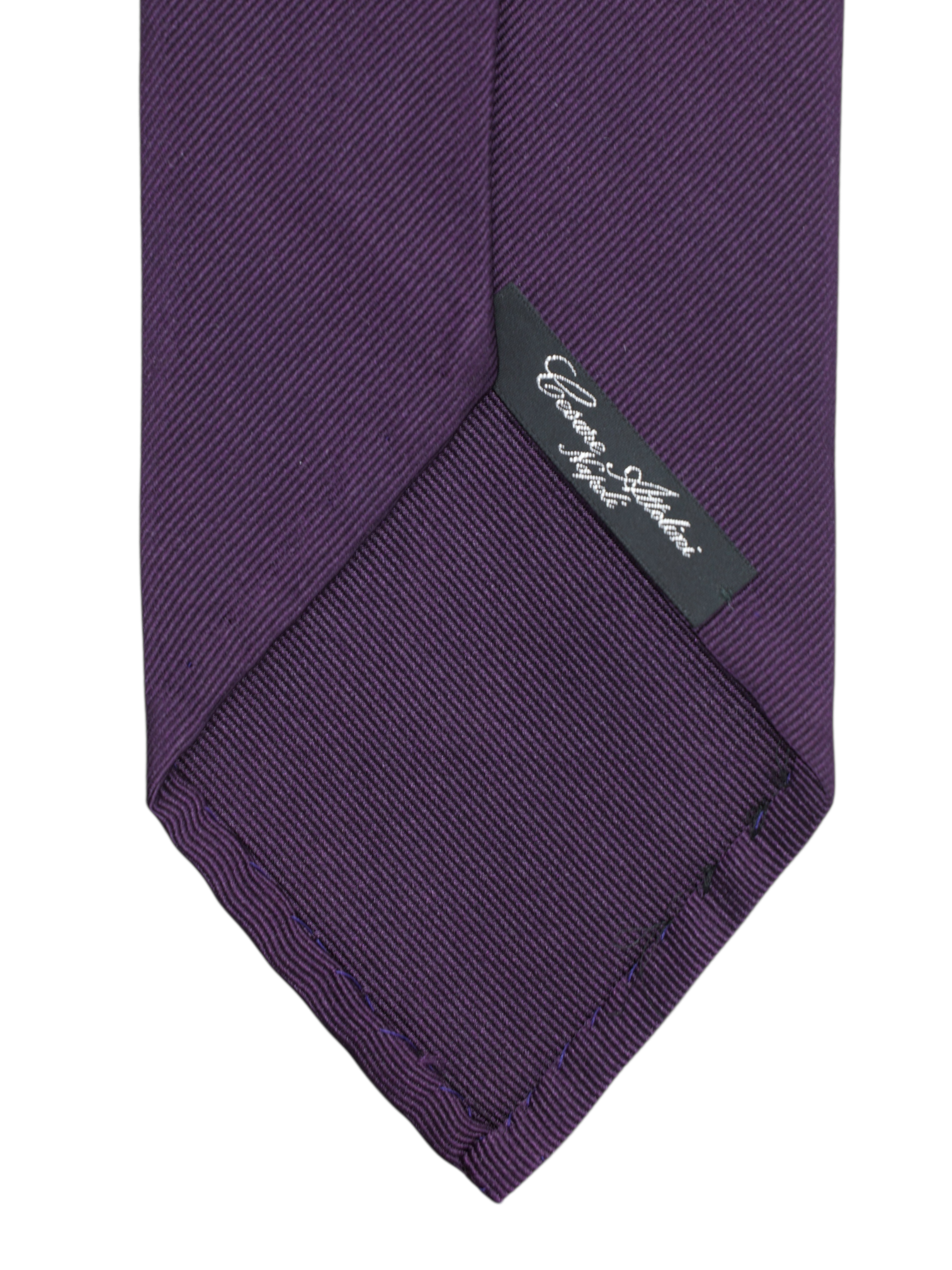 Cesare Attolini Dark Purple Handrolled Silk Tie