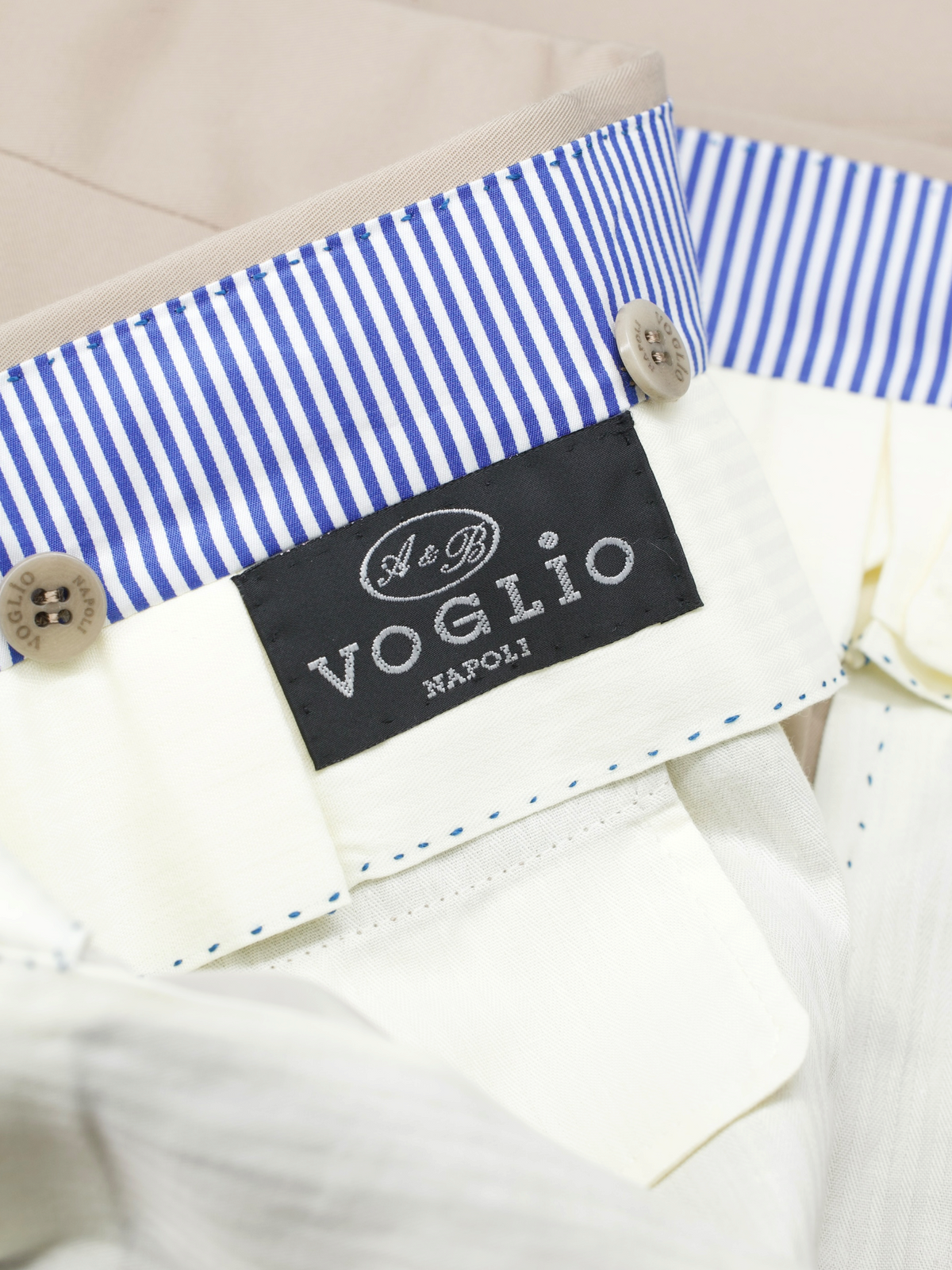 Sartoria Voglio Light Brown Holland & Sherry Cotton Twill Sartorial Trousers