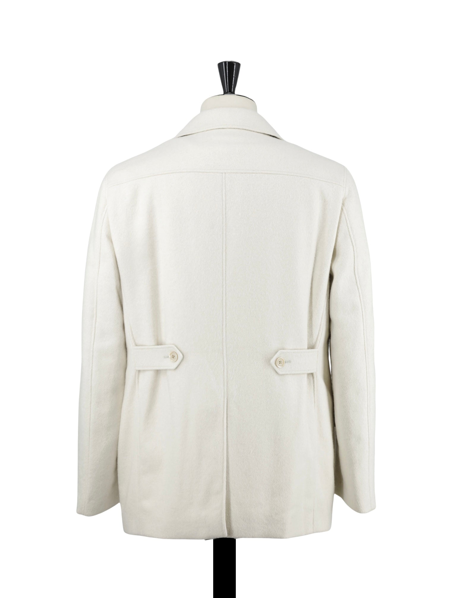 Caruso Offwhite Baby Alpaca, Wool & Stretch Overshirt Coat
