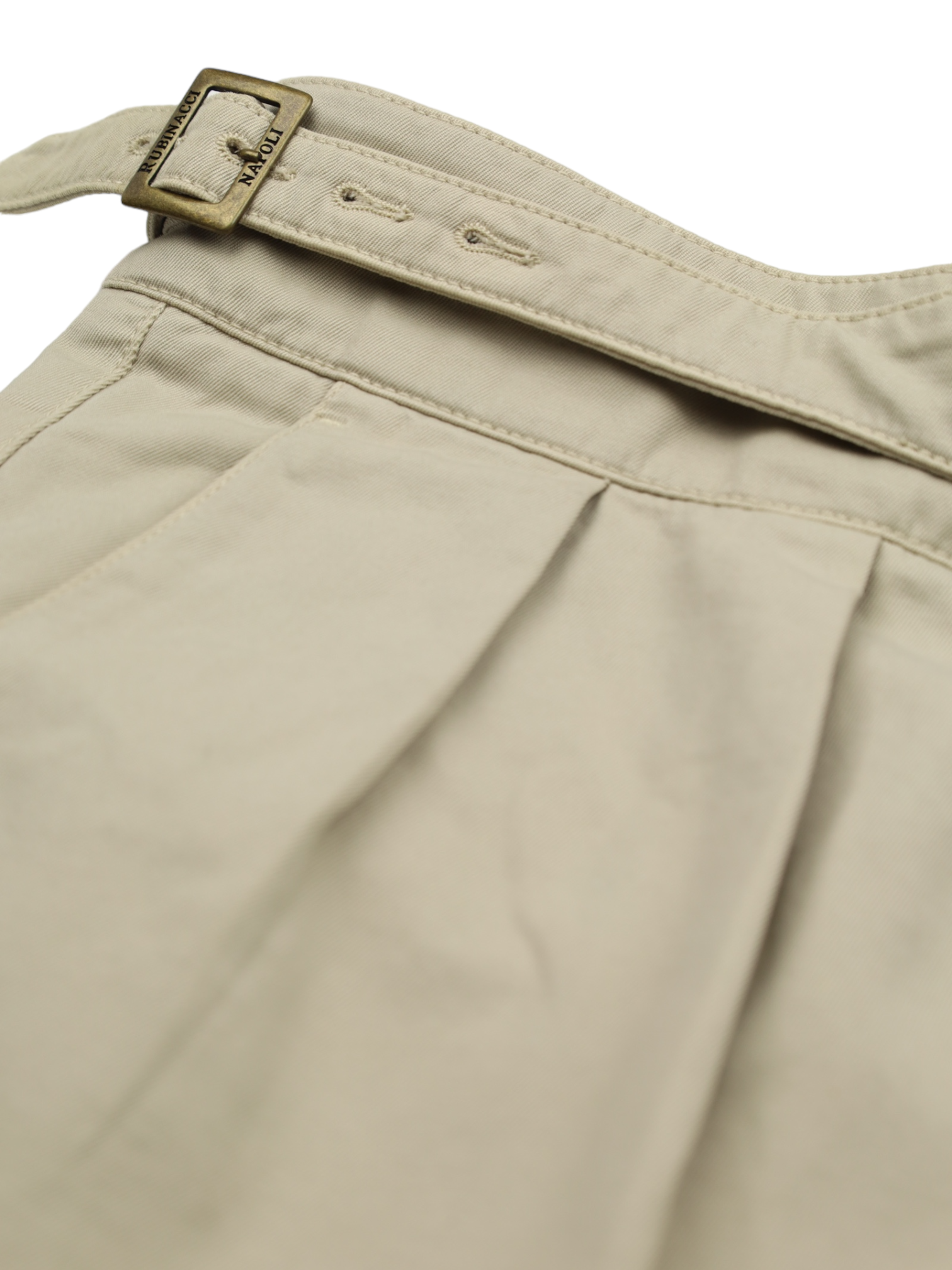 Rubinacci Beige Cotton Manny Gurkha Trousers