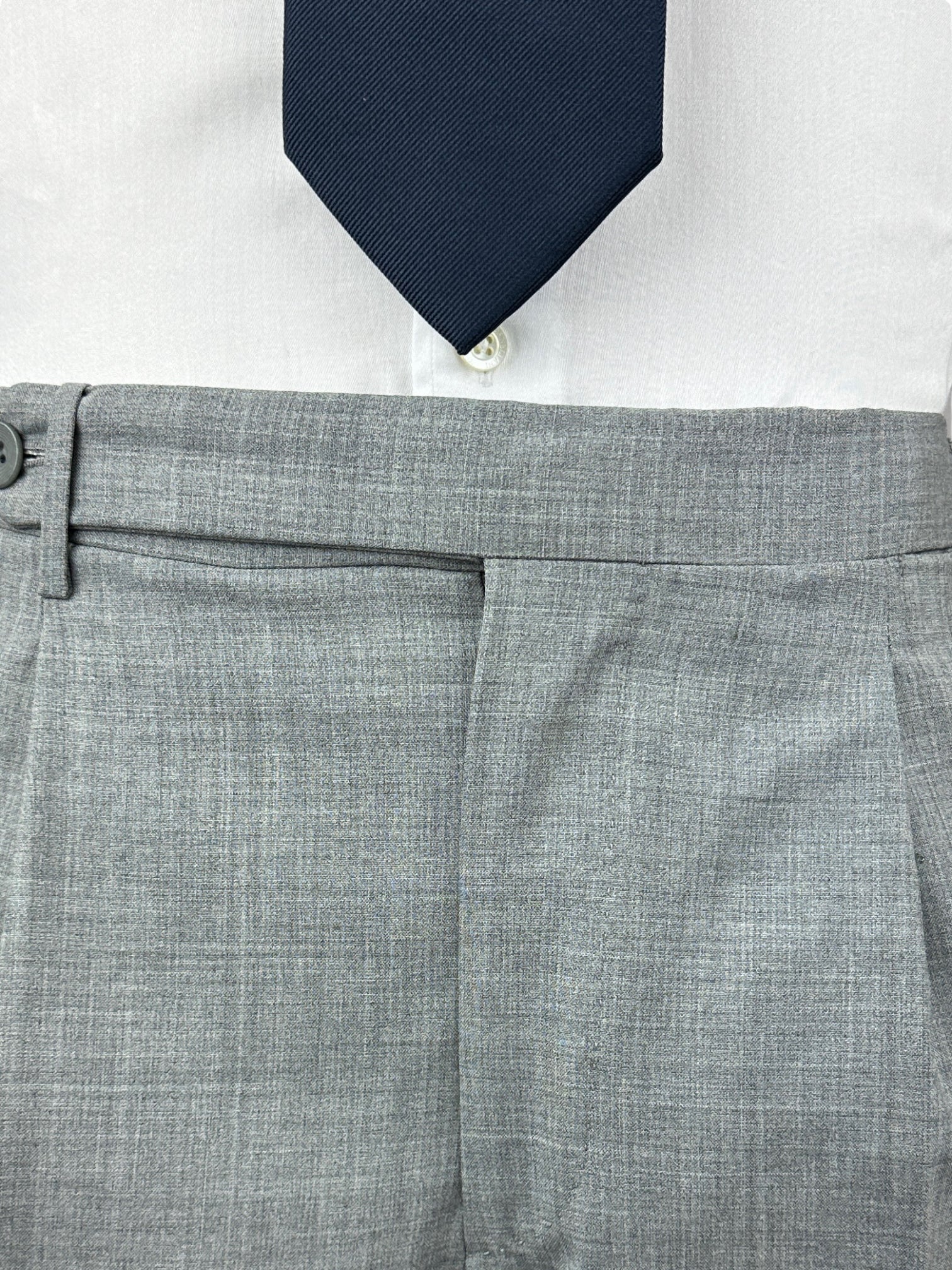 Rota Grey Double Pleated Trousers