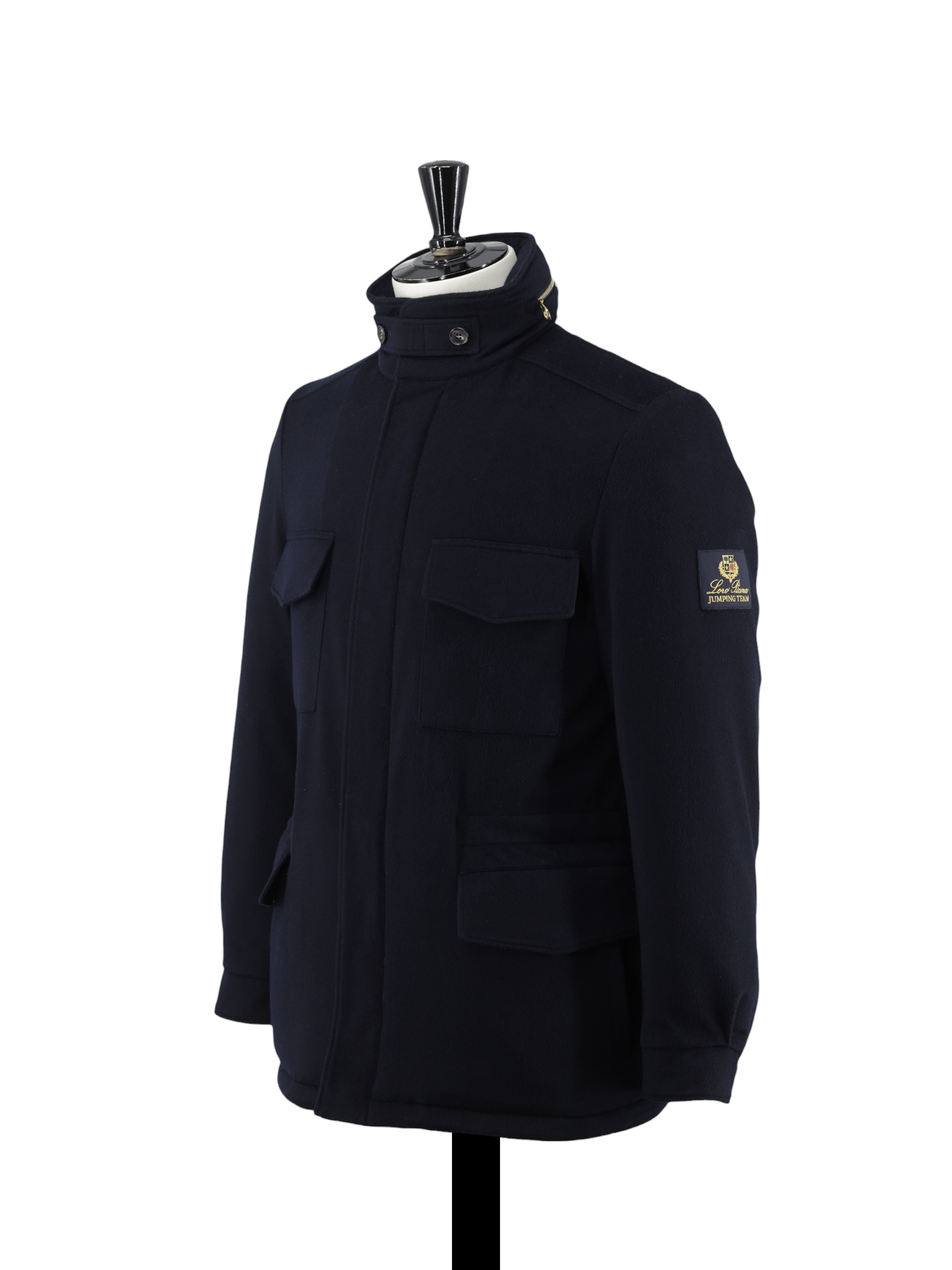 Loro Piana Navy Green Storm-System Cashmere "Jumping Team" Traveller Jacket