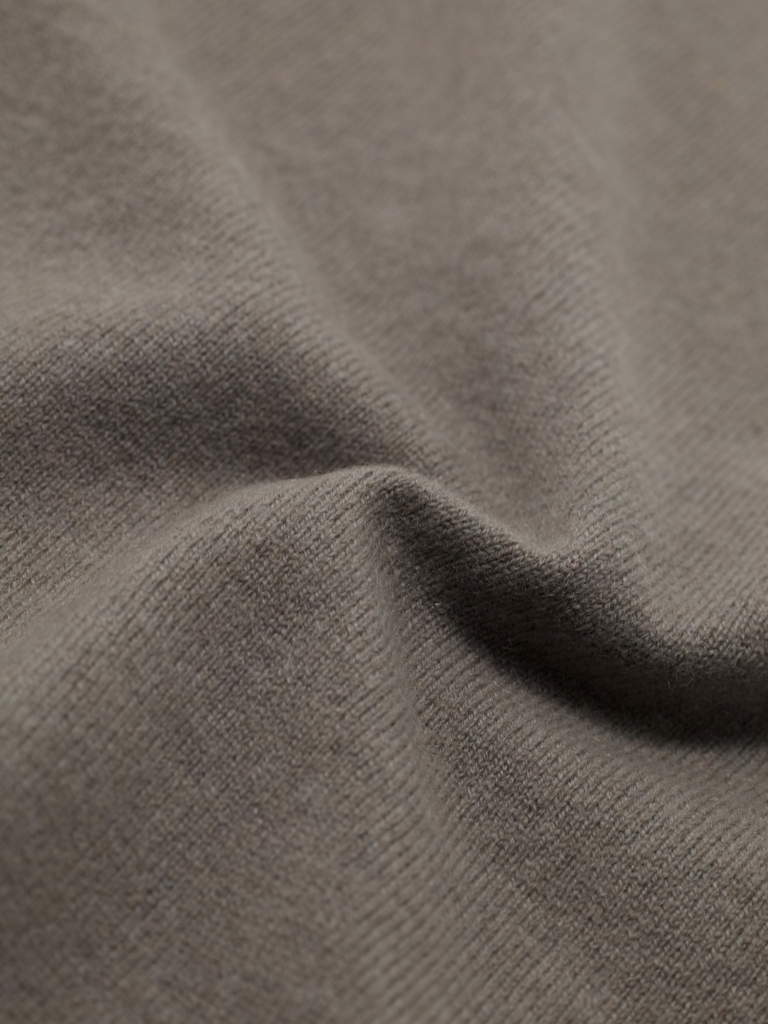 Doriani Dark Taupe Pure-Cashmere Roundneck Knitwear