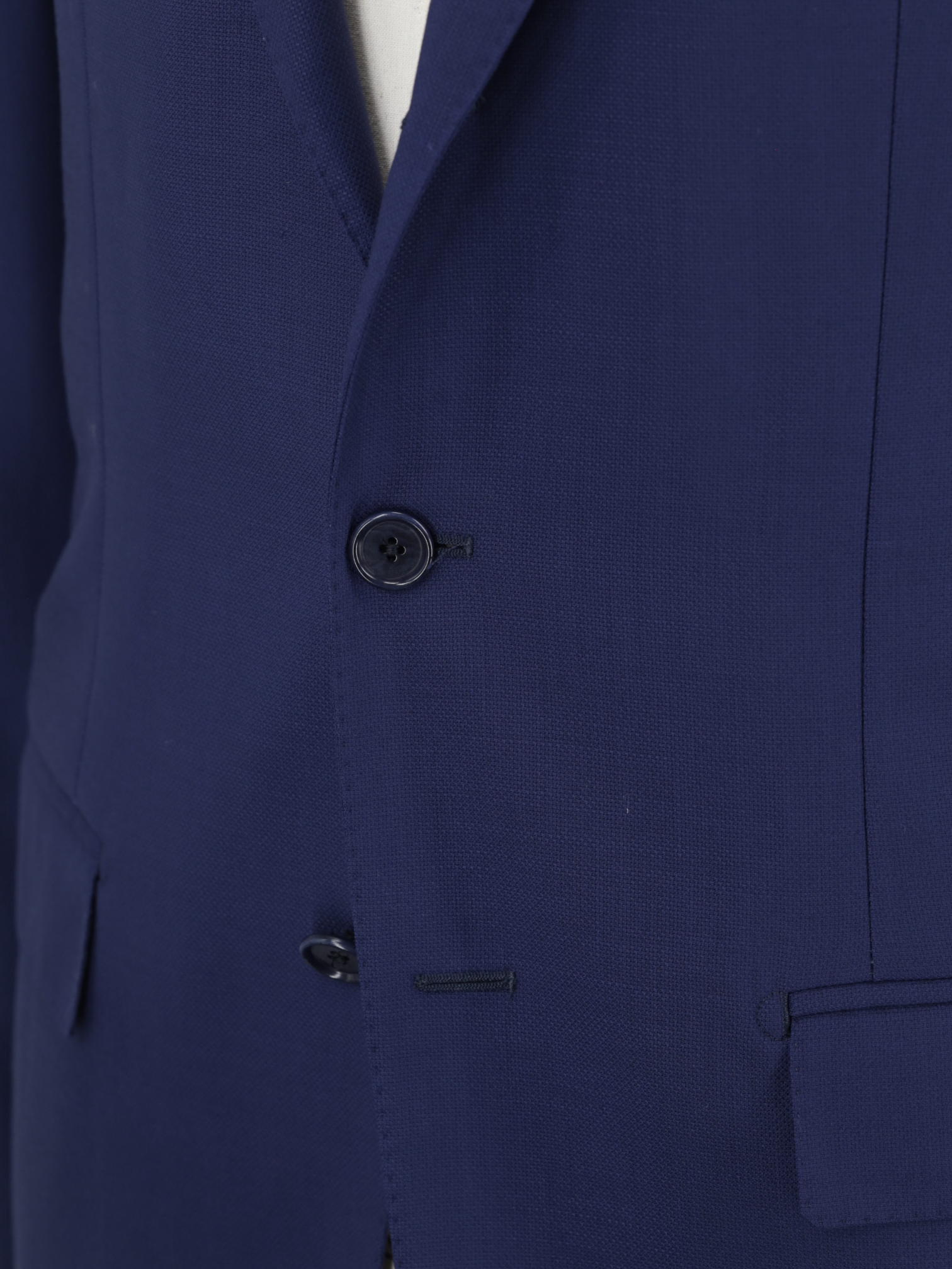 E. Formicola Kings Blue Lightweight-Wool Basket-Weave Suit