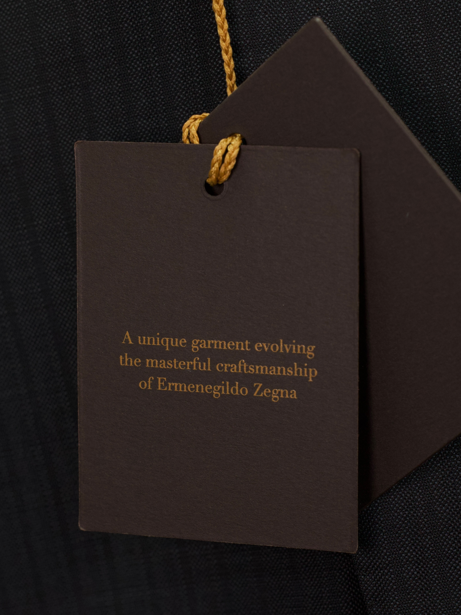 Ermenegildo Zegna Couture Dark Grey Handmade Wool & Silk Striped Suit