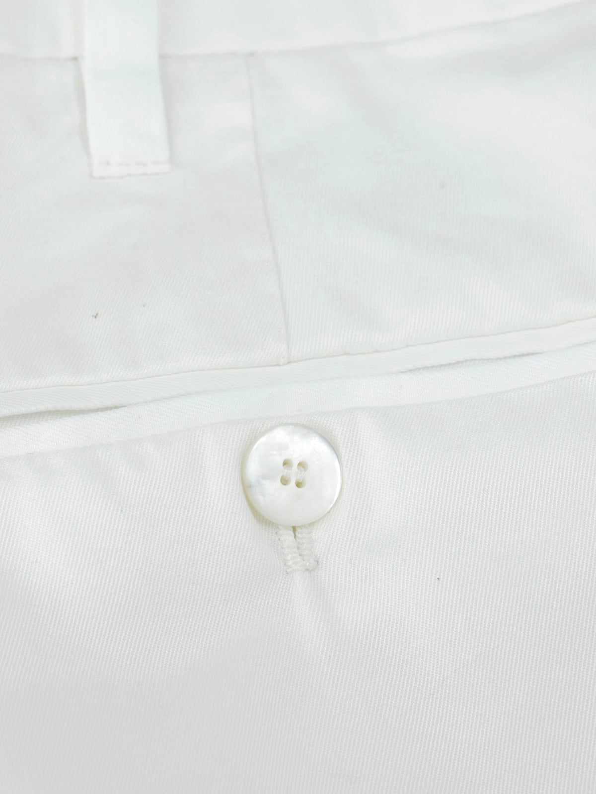 Cesare Attolini White Cotton-Twill Sartorial Trousers