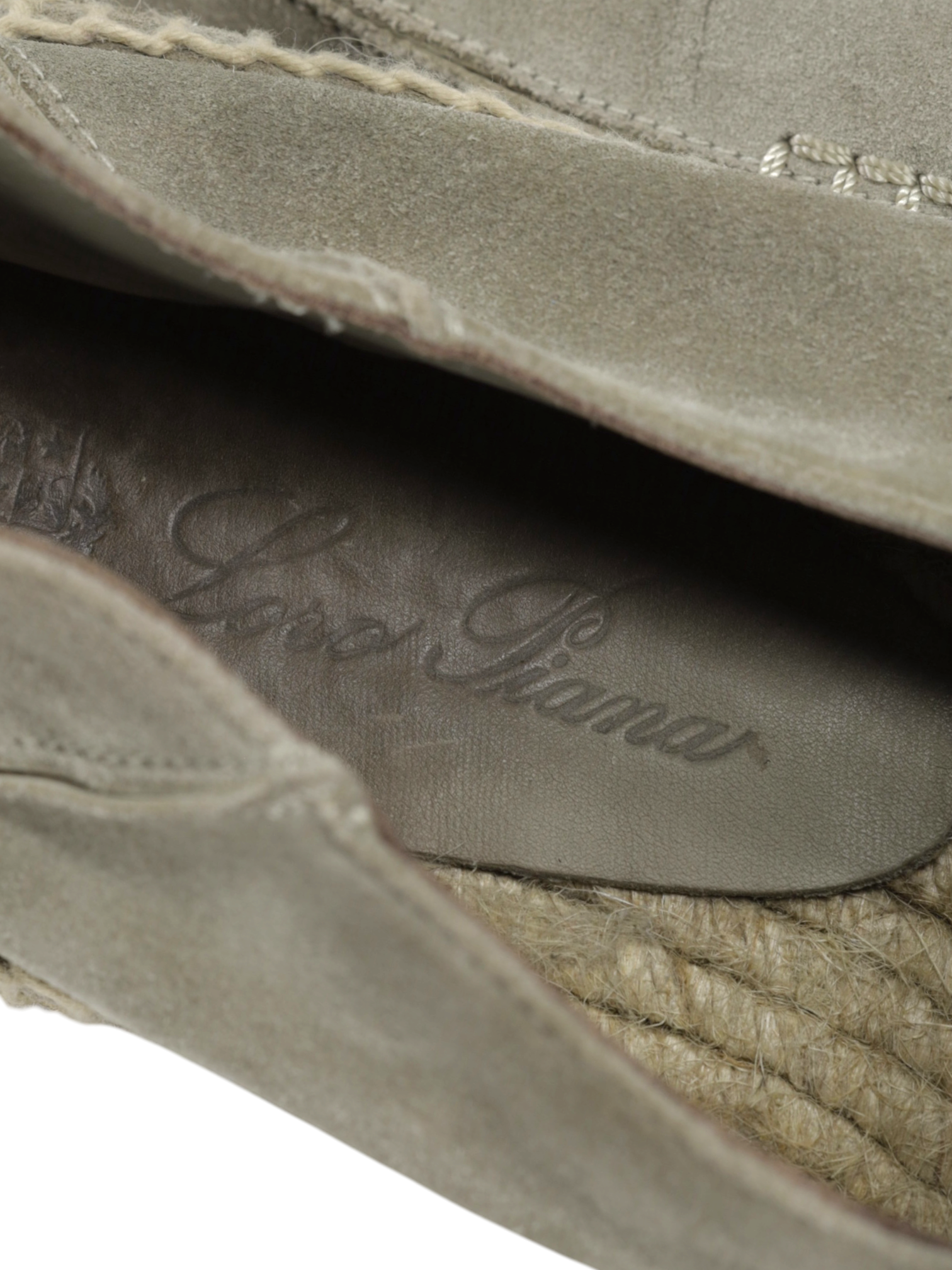 Loro Piana Grey Suede Seaside Walk Espadrilles