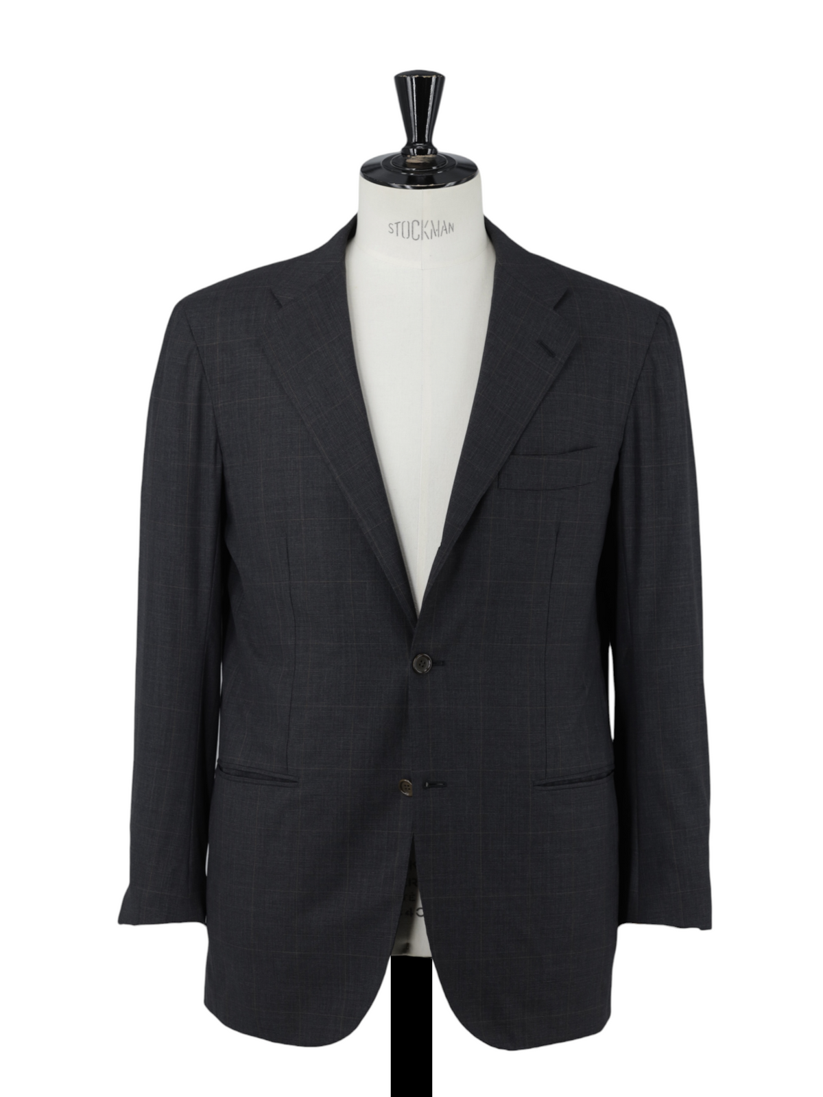 Kiton Dark Grey Super 150's "Diamante Blu" Windowpane Suit