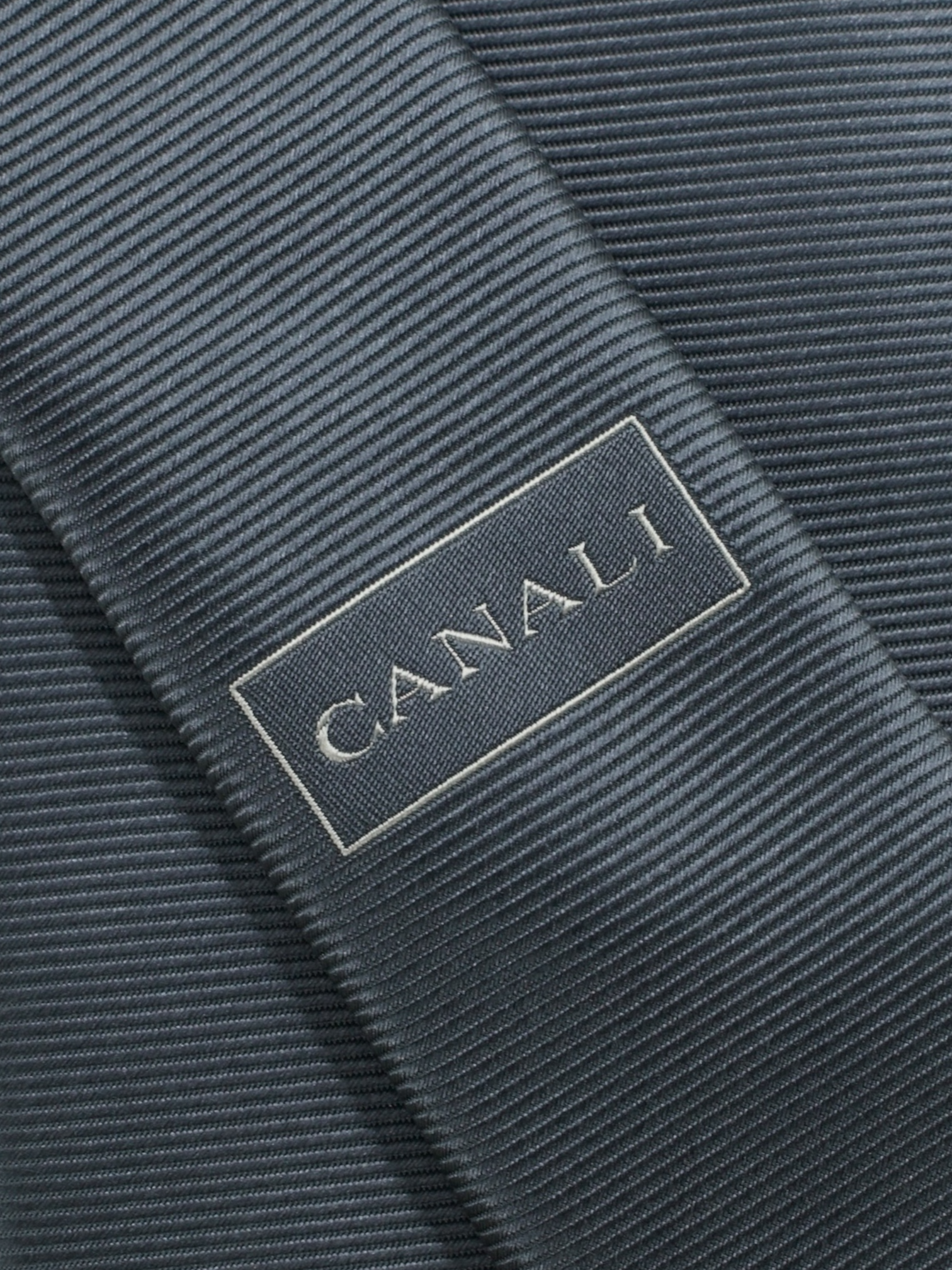 Canali Warm Taupe Silk Horizontal Weave Tie