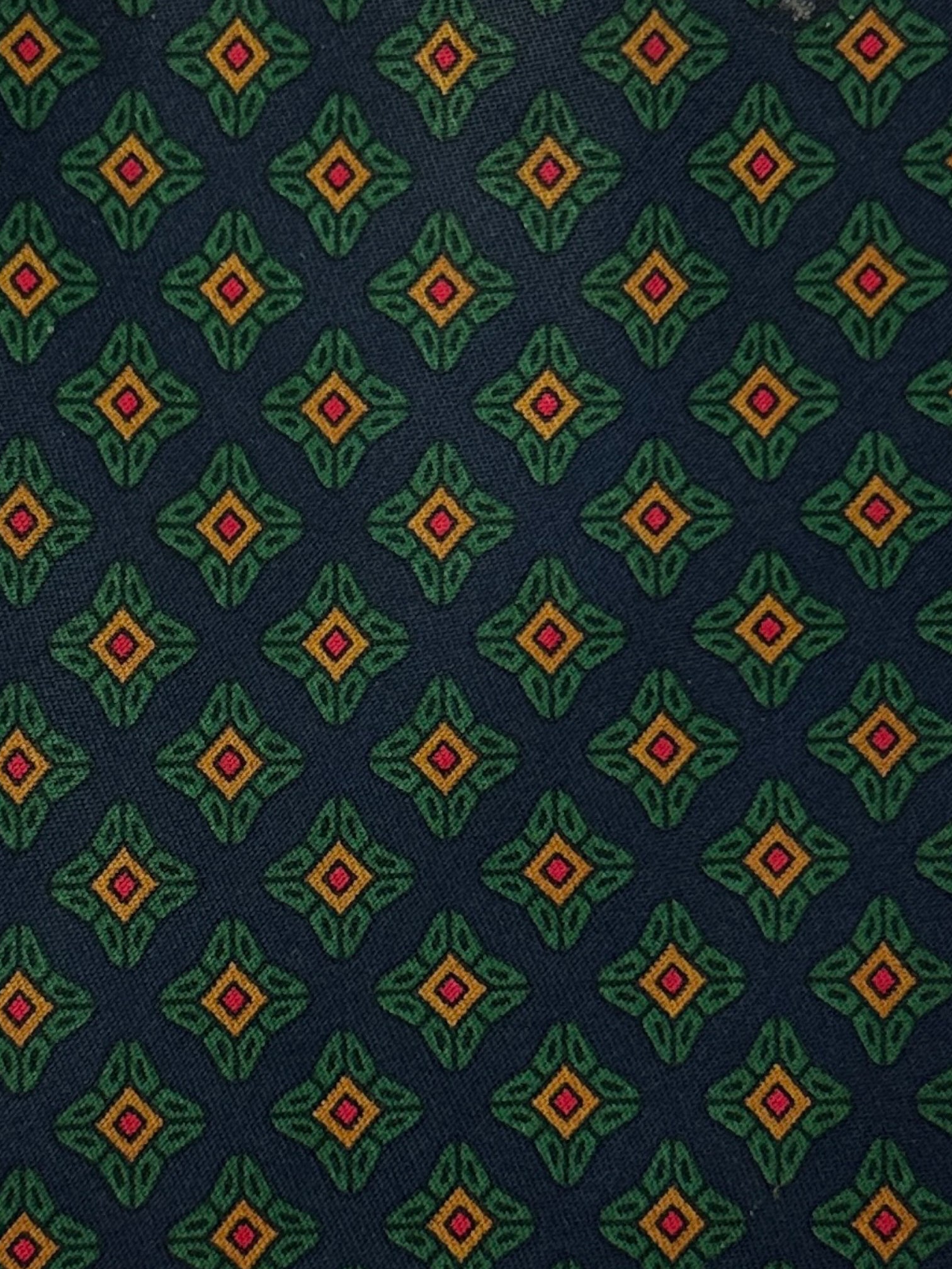 E.Marinella Blue and Green Geometric Tie