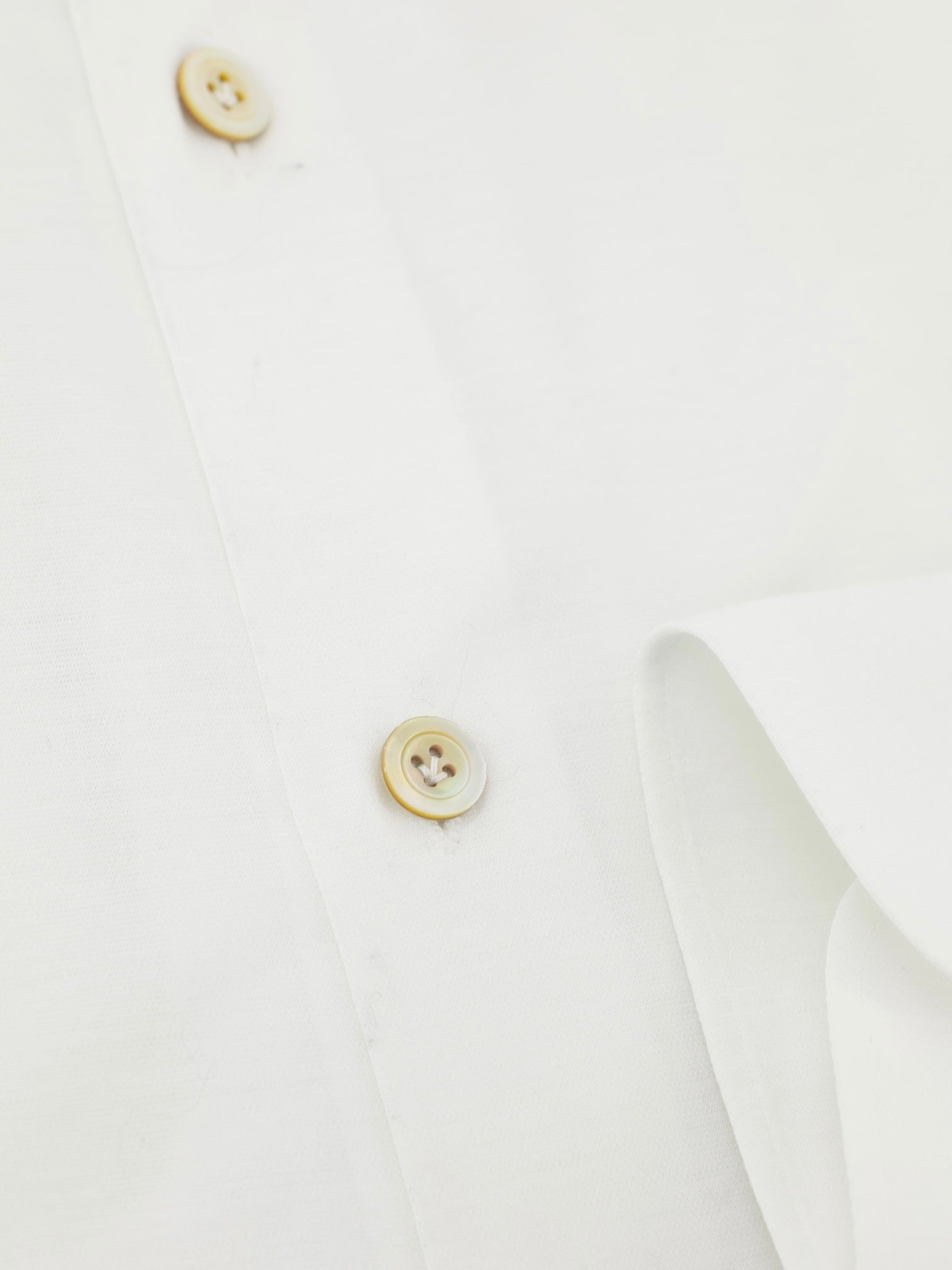 Kiton White Cotton Jersey Knitted Shirt