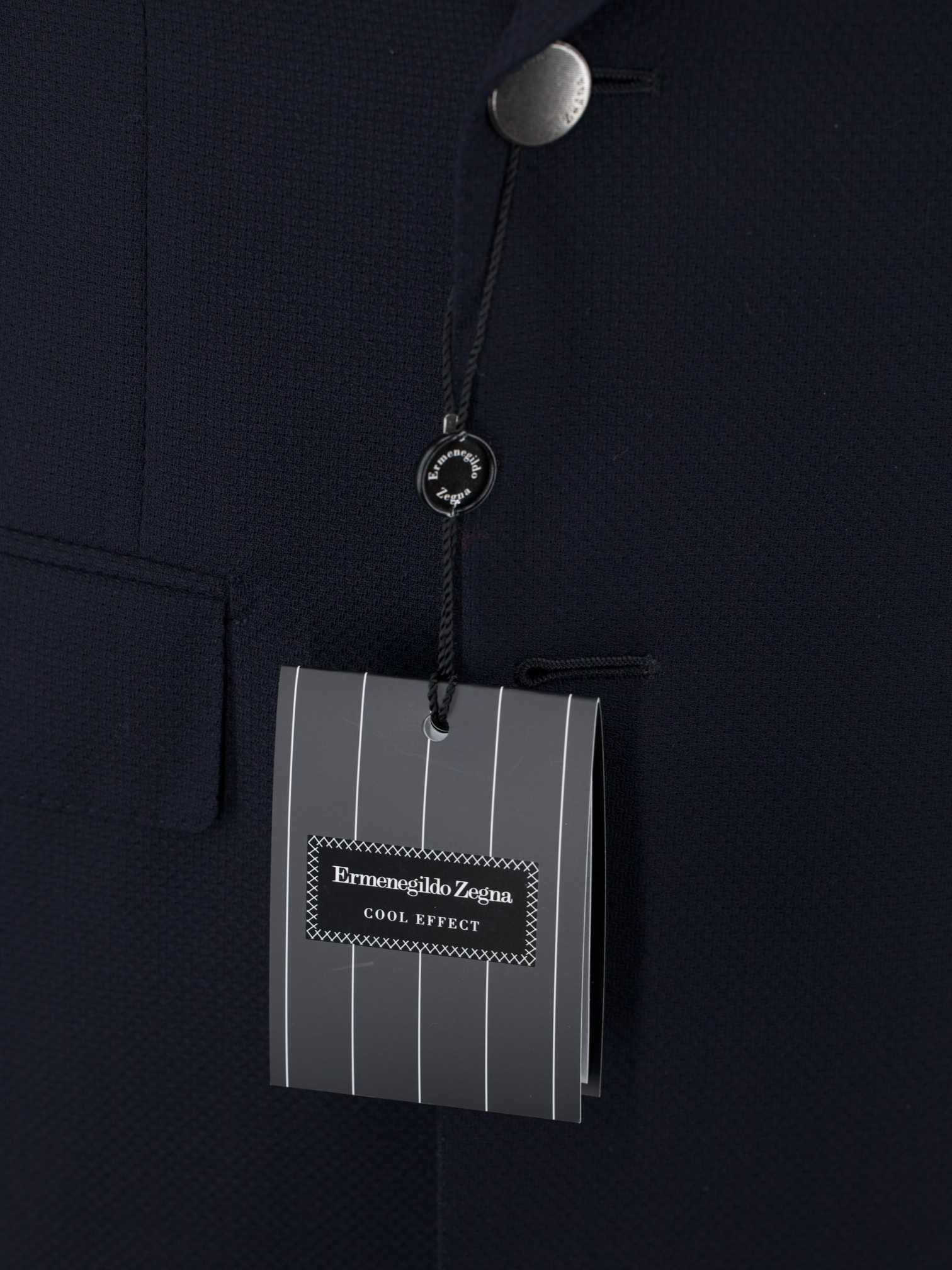 Ermenegildo Zegna Navy Double Breasted "Cool-Effect" Wool Mila Jacket