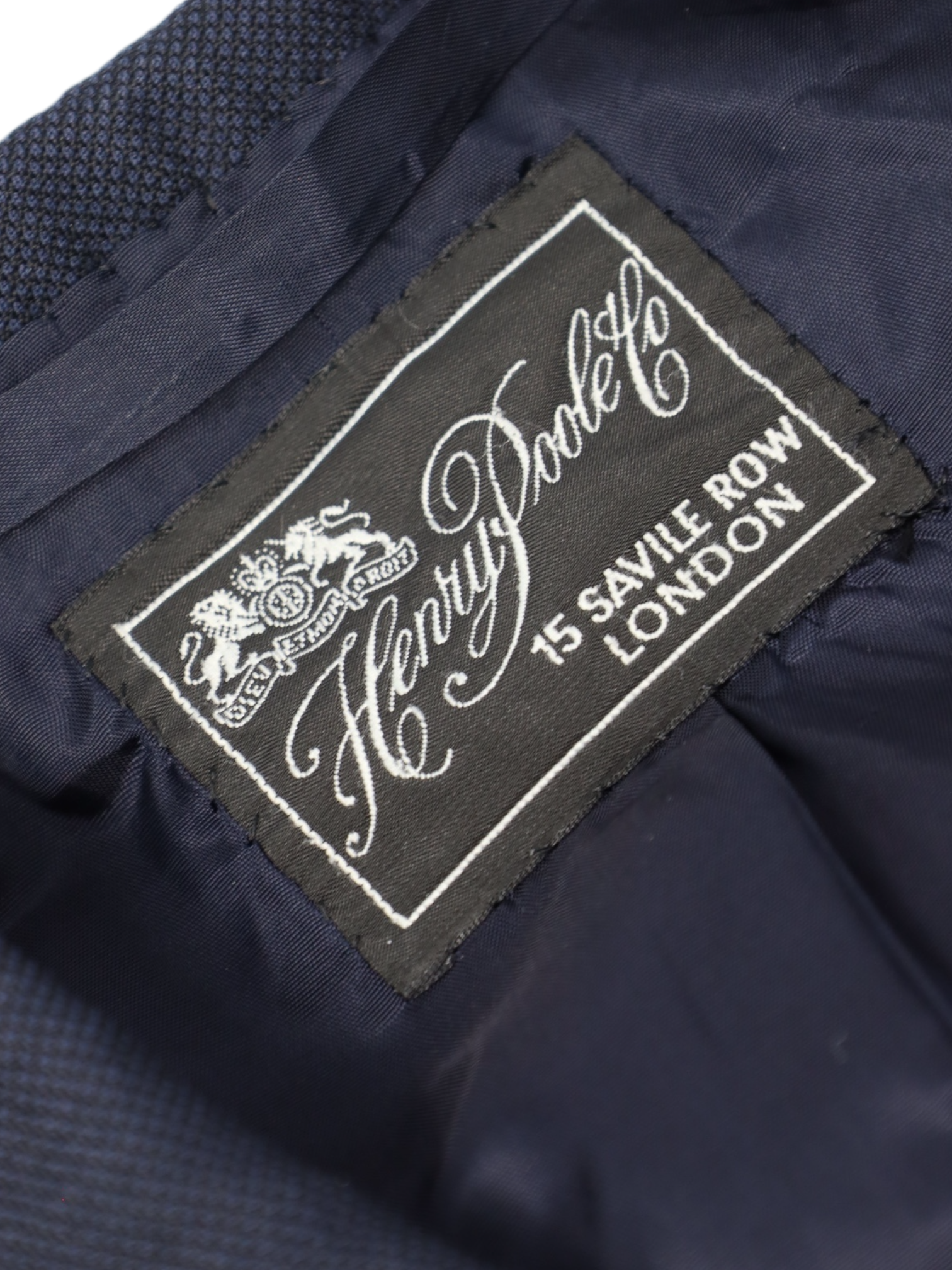 Henry Poole Navy Bespoke Birdseye Suit