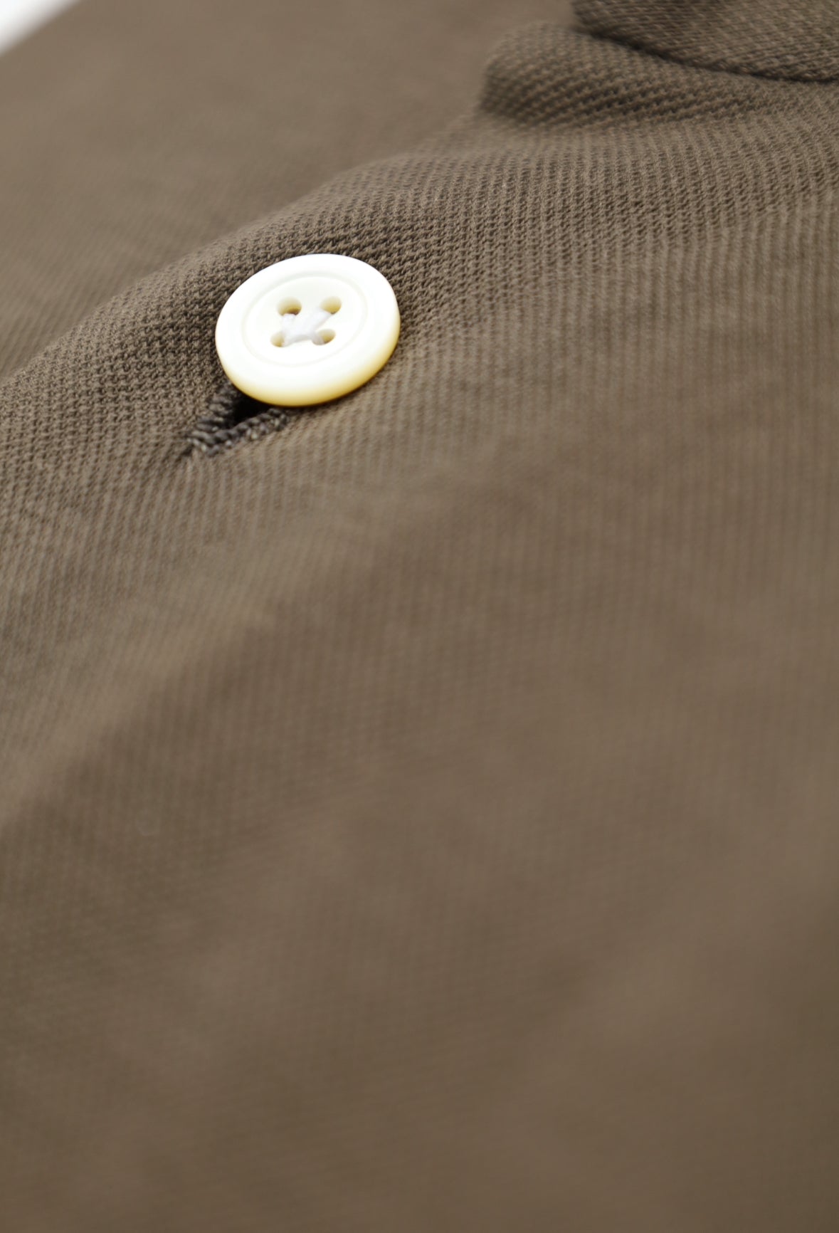 Kiton Brown Piqué Knitted Cotton Shirt