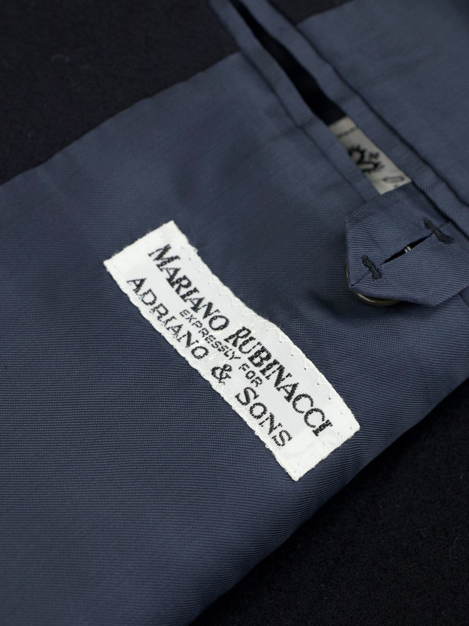 Rubinacci Navy Double Breasted Wool-Flannel Jacket