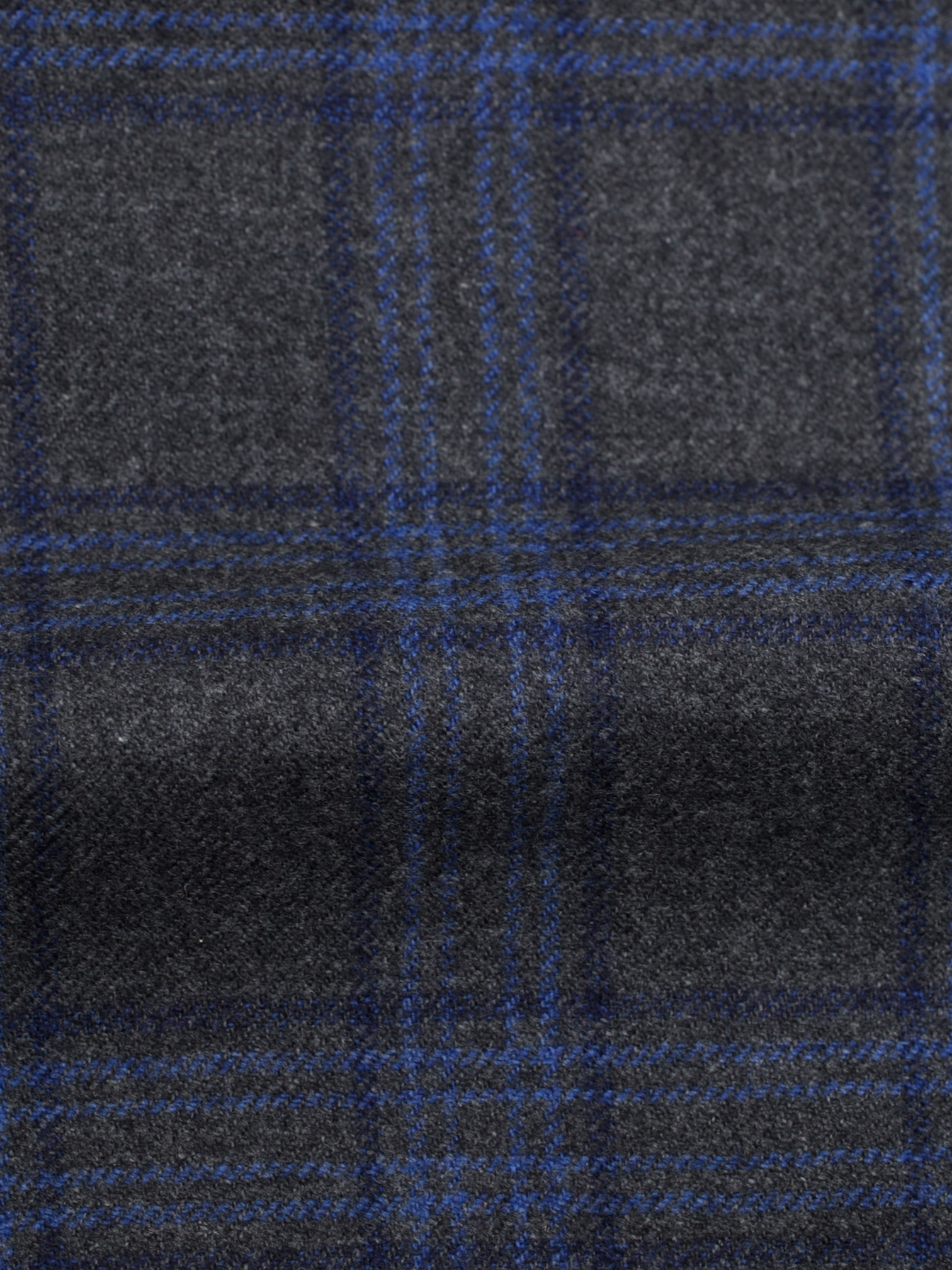 Isaia Grey & Blue Wool-Cashmere Blend Checkered Jacket