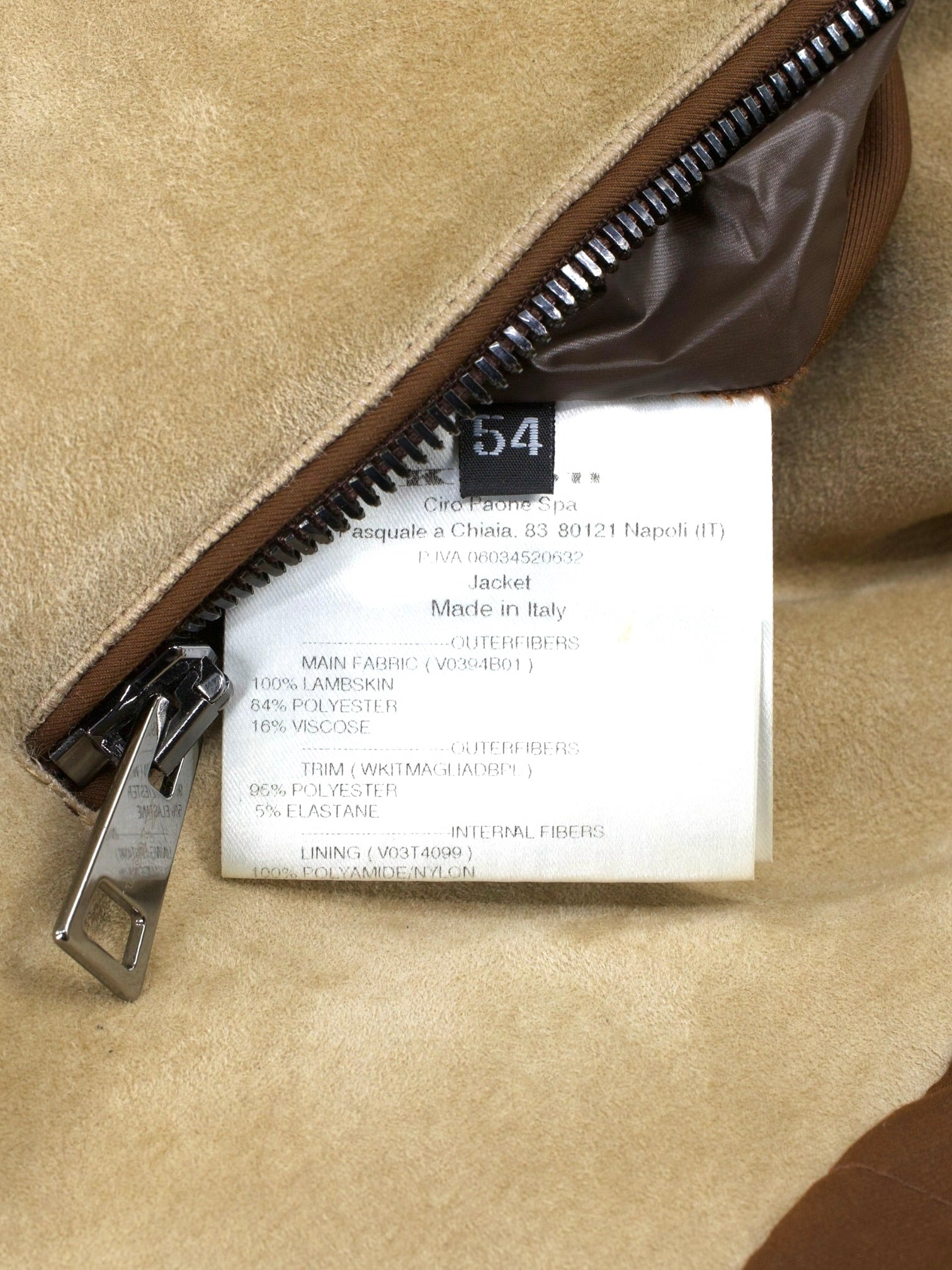 Kiton Brown Lambskin-Lammy & Waterrepellent Sartorial Puffer Jacket