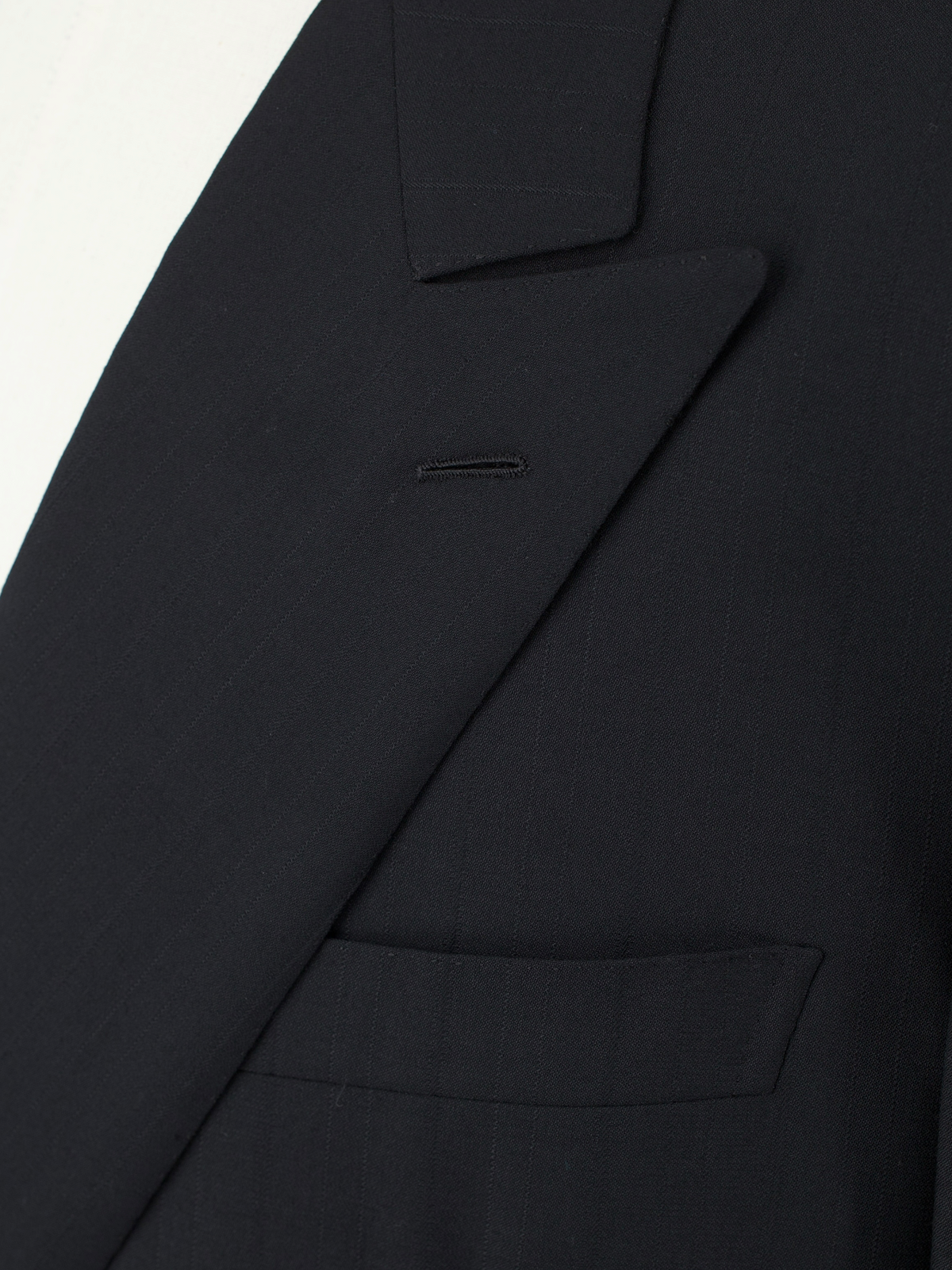 Brioni Black Fine-Wool Vintage Double-Breasted Shadow-Stripe Suit