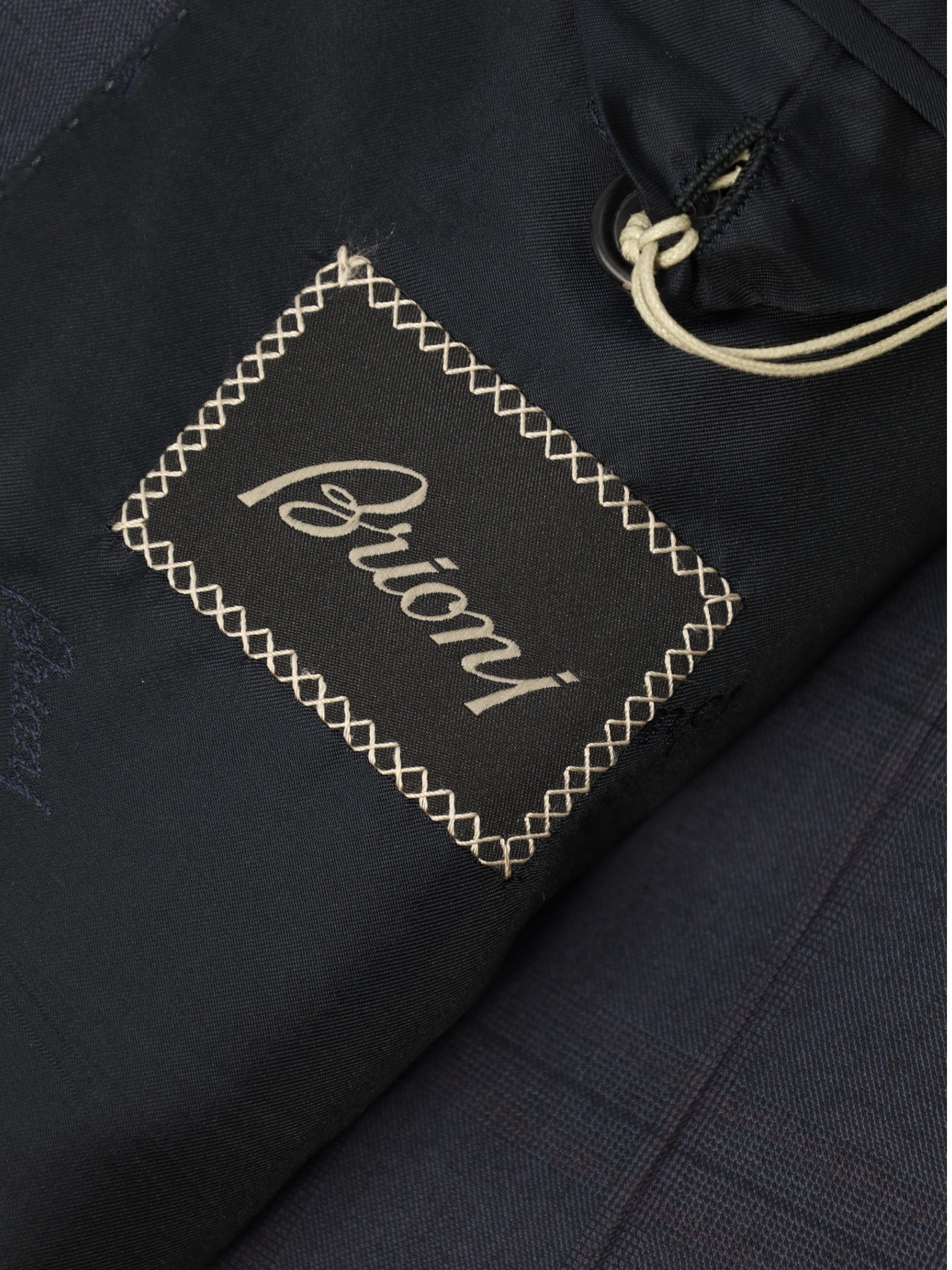 Brioni Grey 3-Piece Windowpane Suit