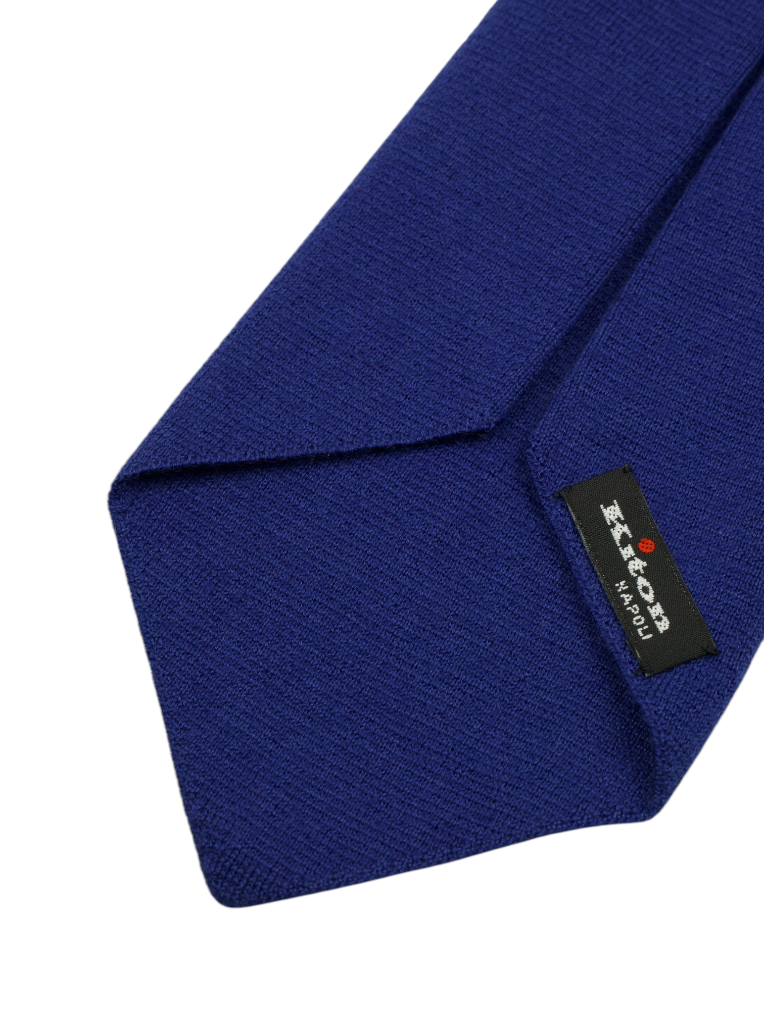 Kiton 5-Fold Egyptian Blue Knitted Cashmere Tie