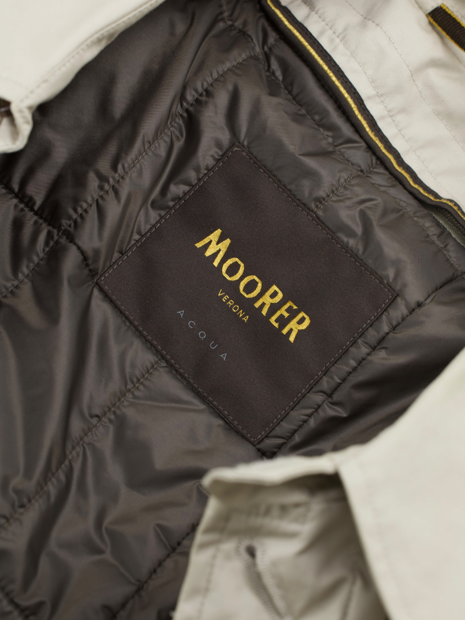 MooRER Beige Cotton-Blend "Canova" Raincoat