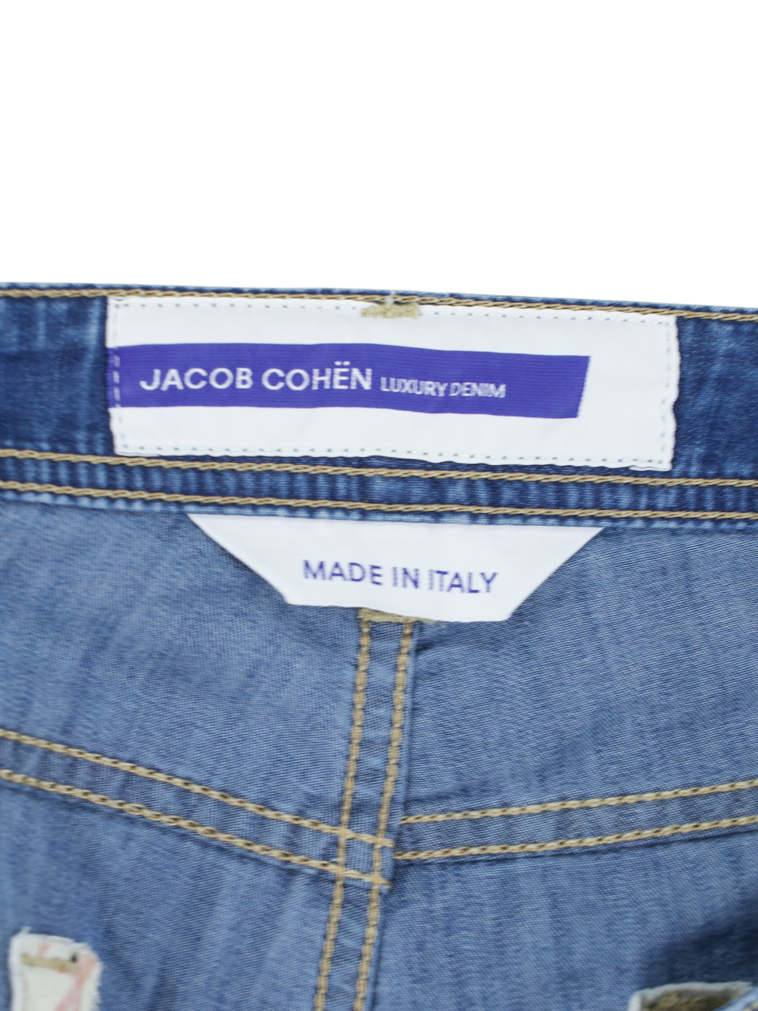 Jacob Cohen Blue Cotton & Viscose Blend Denim "Nick Slim" Jeans