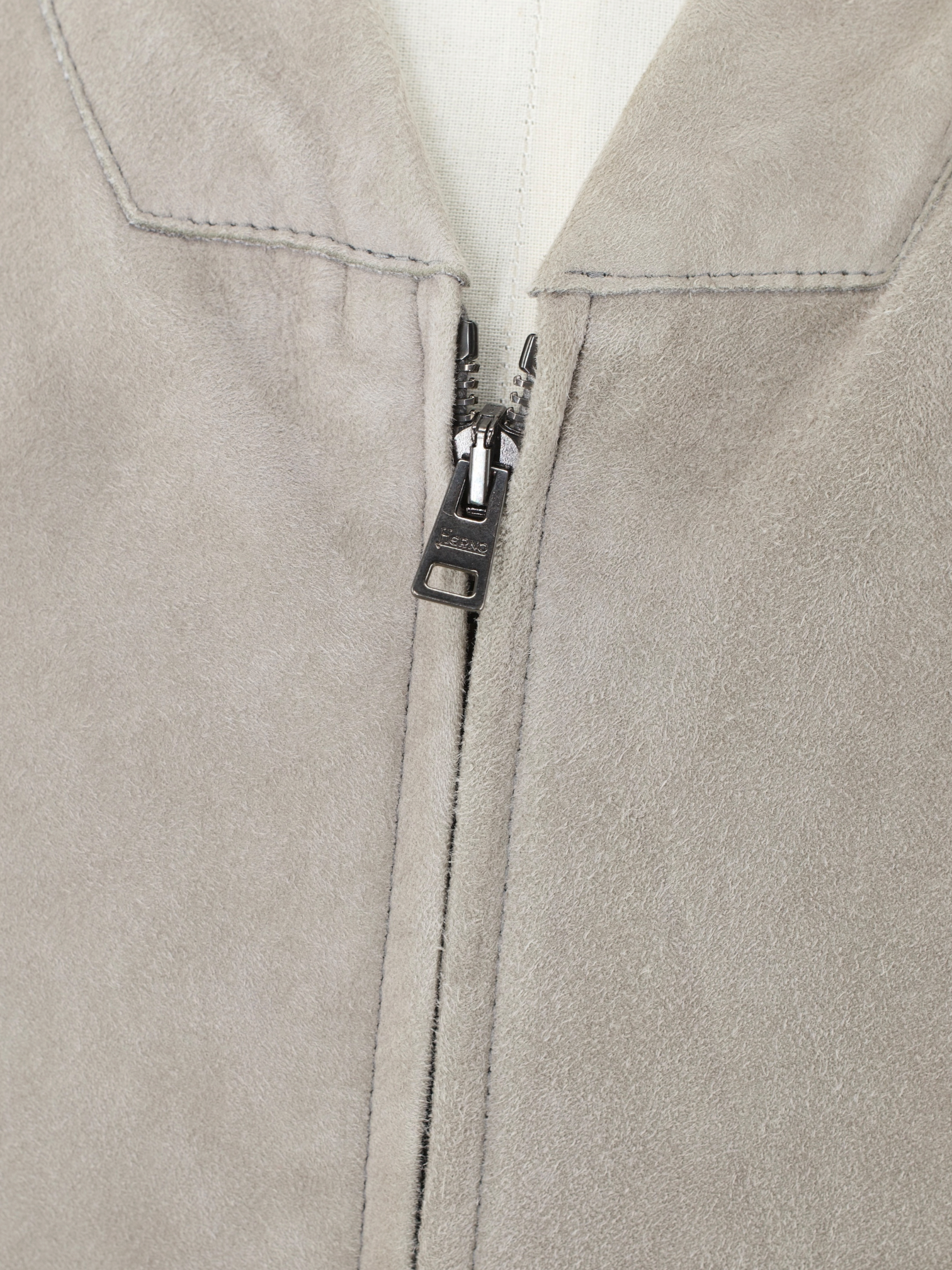 Herno Light Brown Goat-Suede Bomberjacket