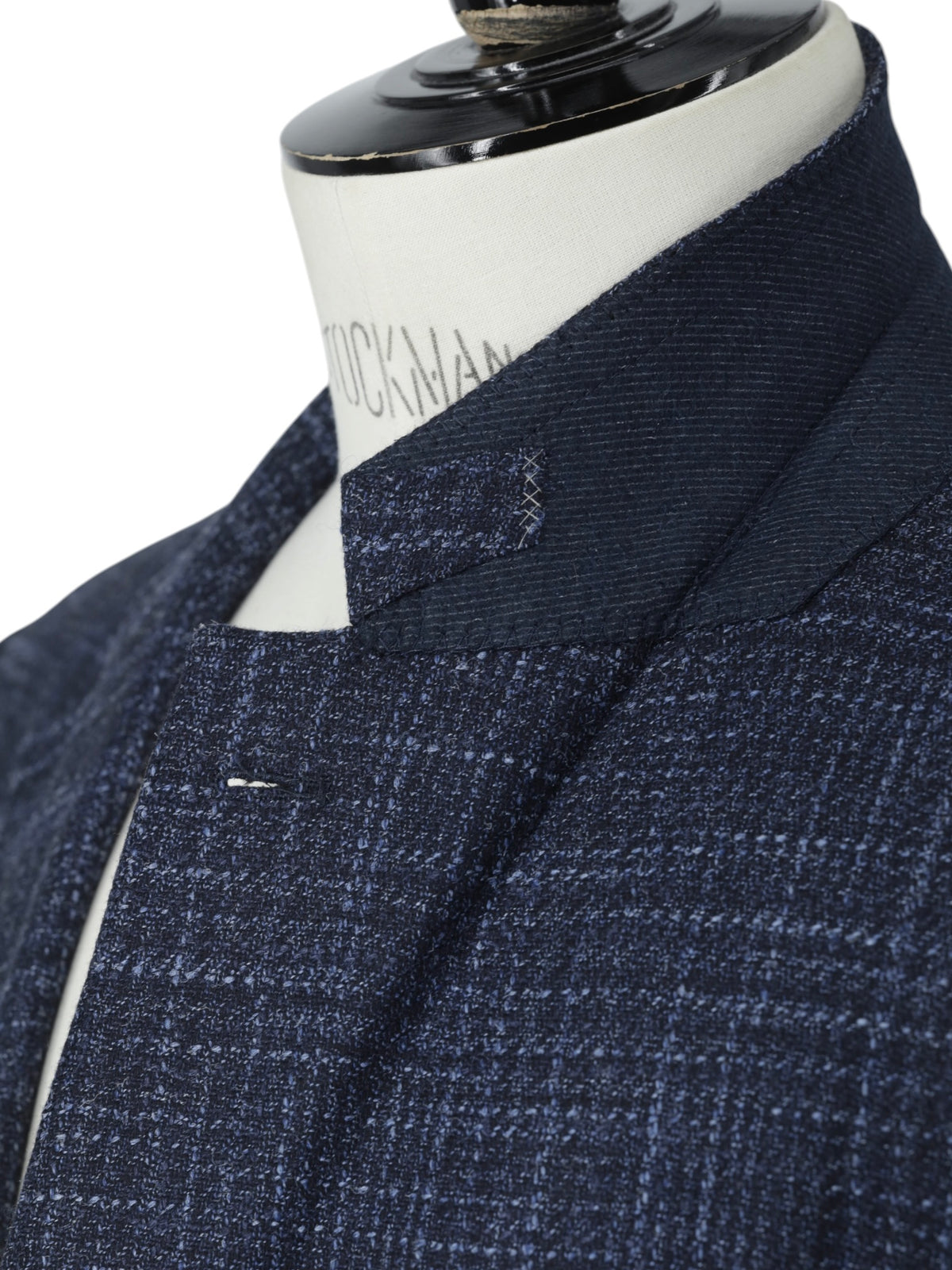 Ermenegildo Zegna Dark Blue Wool, Silk & Cashmere "Winter Crossover" Checkered Jacket