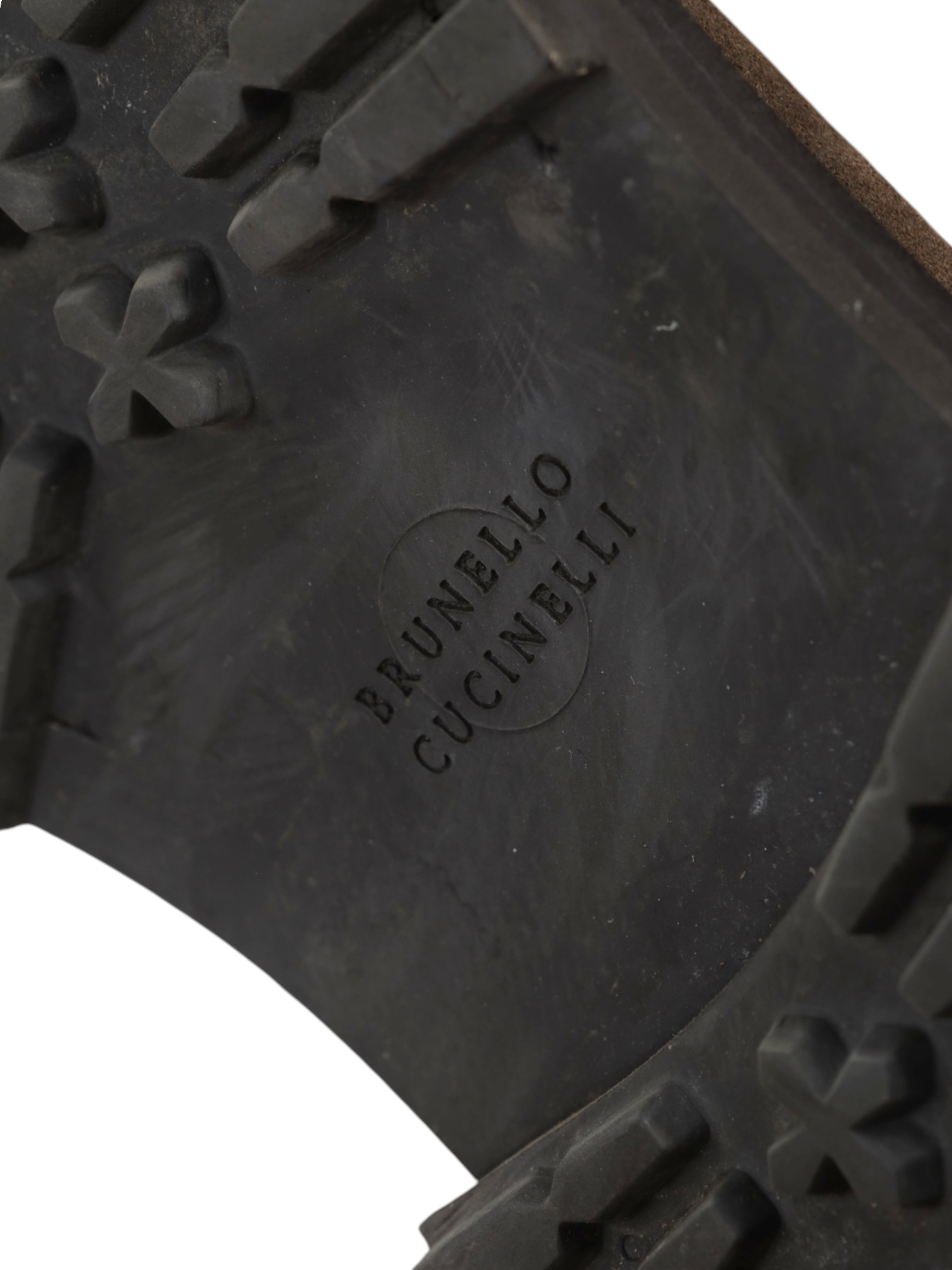 Brunello Cucinelli Dark Brown Suede Balmoral-Style Boots