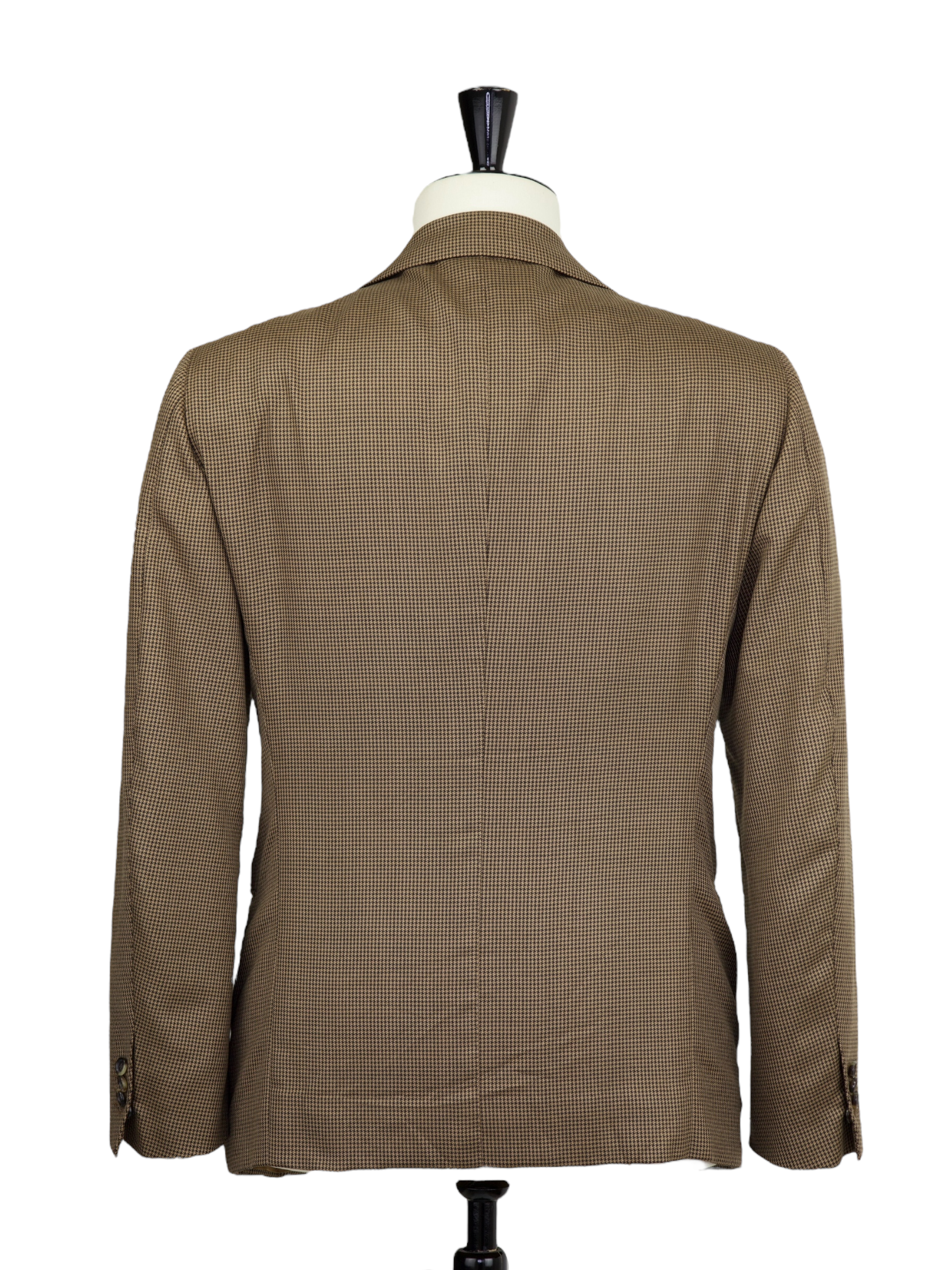 Cesare Attolini Castagne Brown Extrafine-Wool Puppytooth Jacket