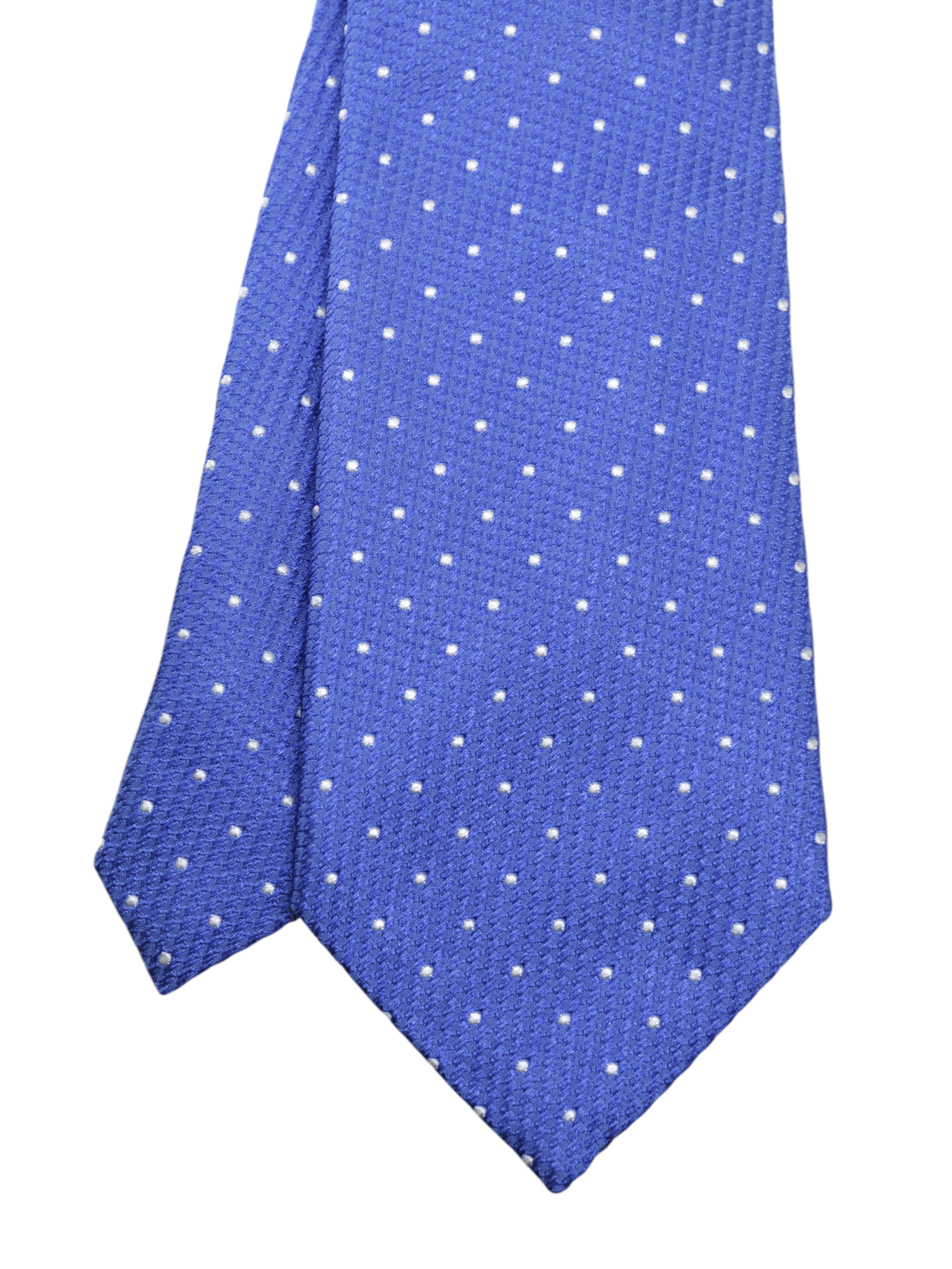 Turnbull & Asser Azure Blue & White Silk Polkadot Tie