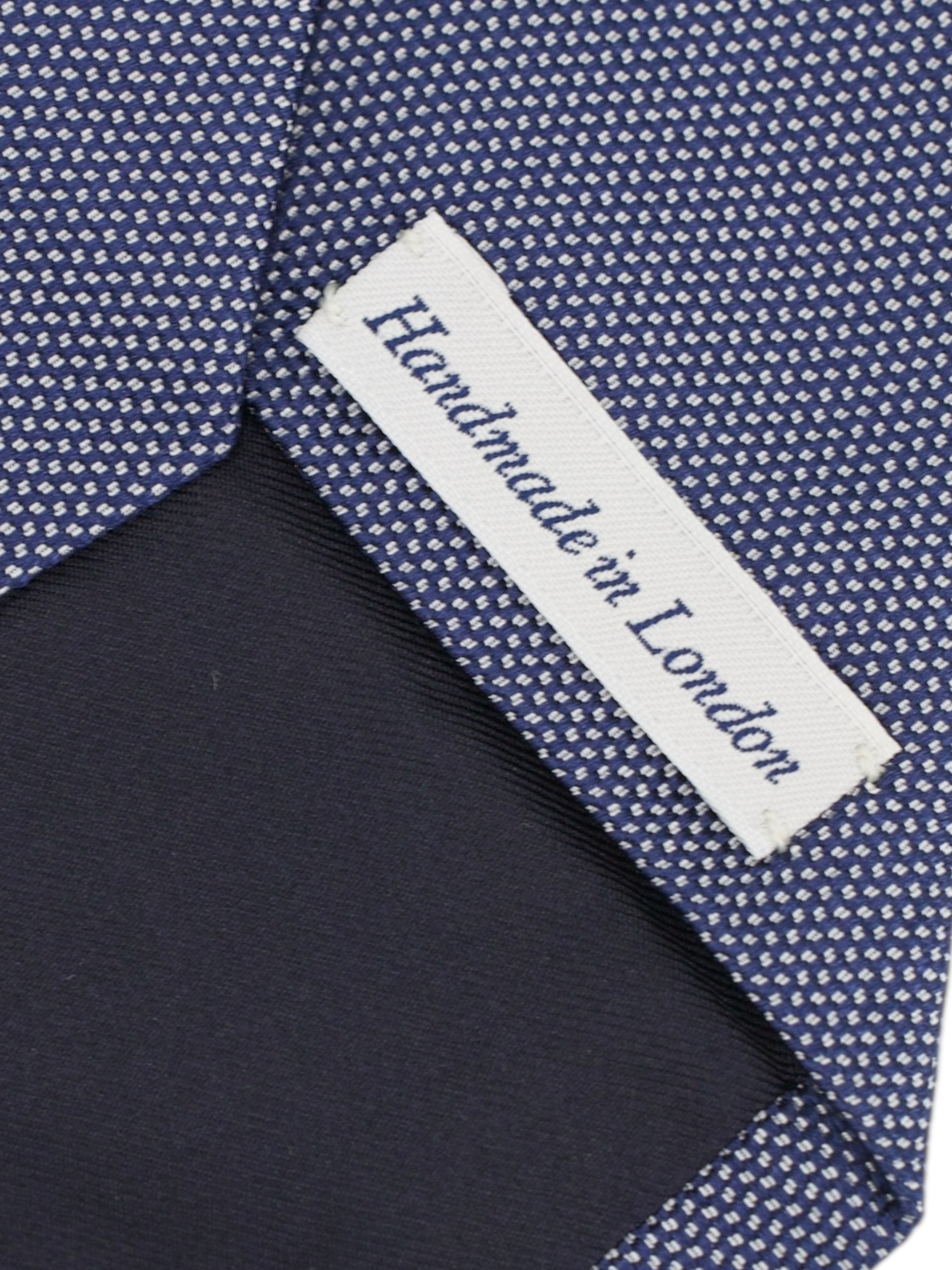 Drake's Steel Blue Silk Pinpoint Tie
