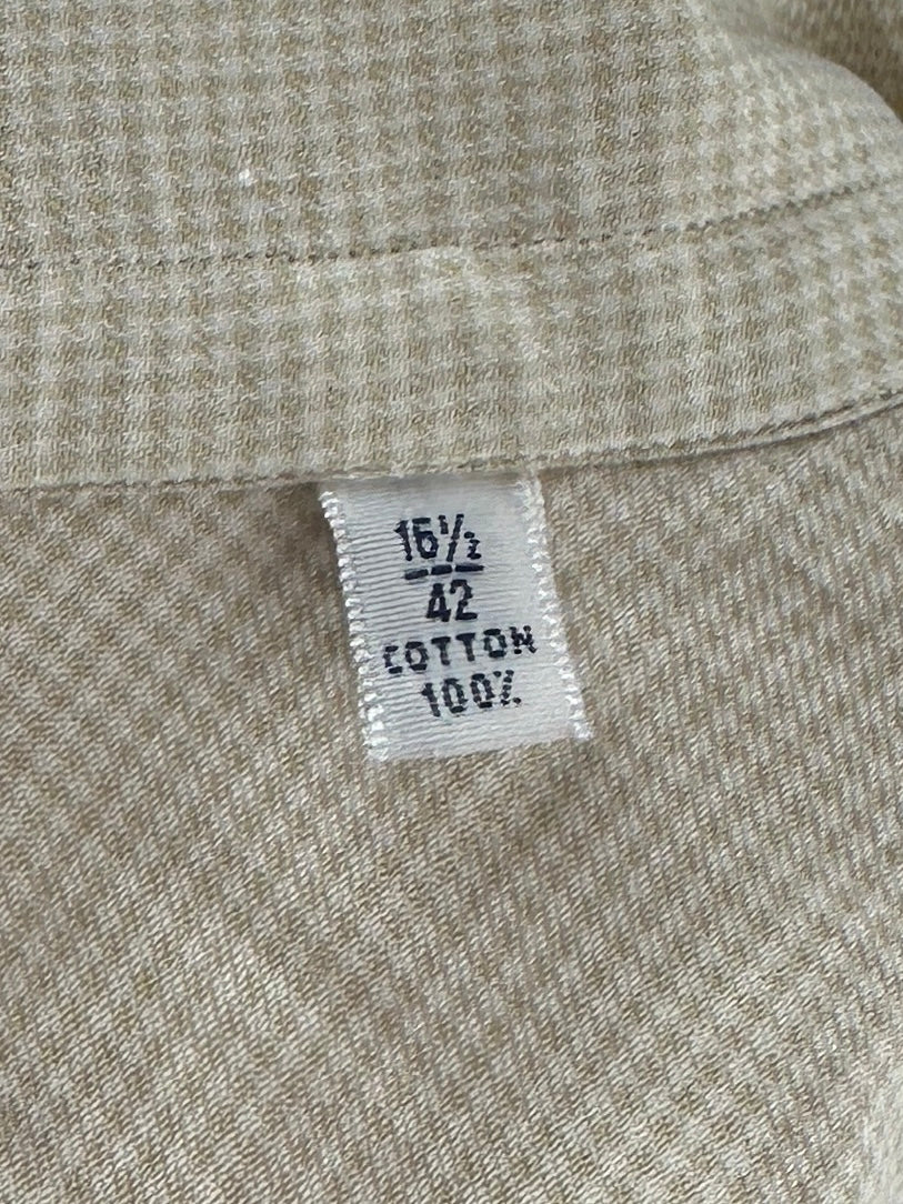 Fray Pale Yellow Puppytooth Shirt