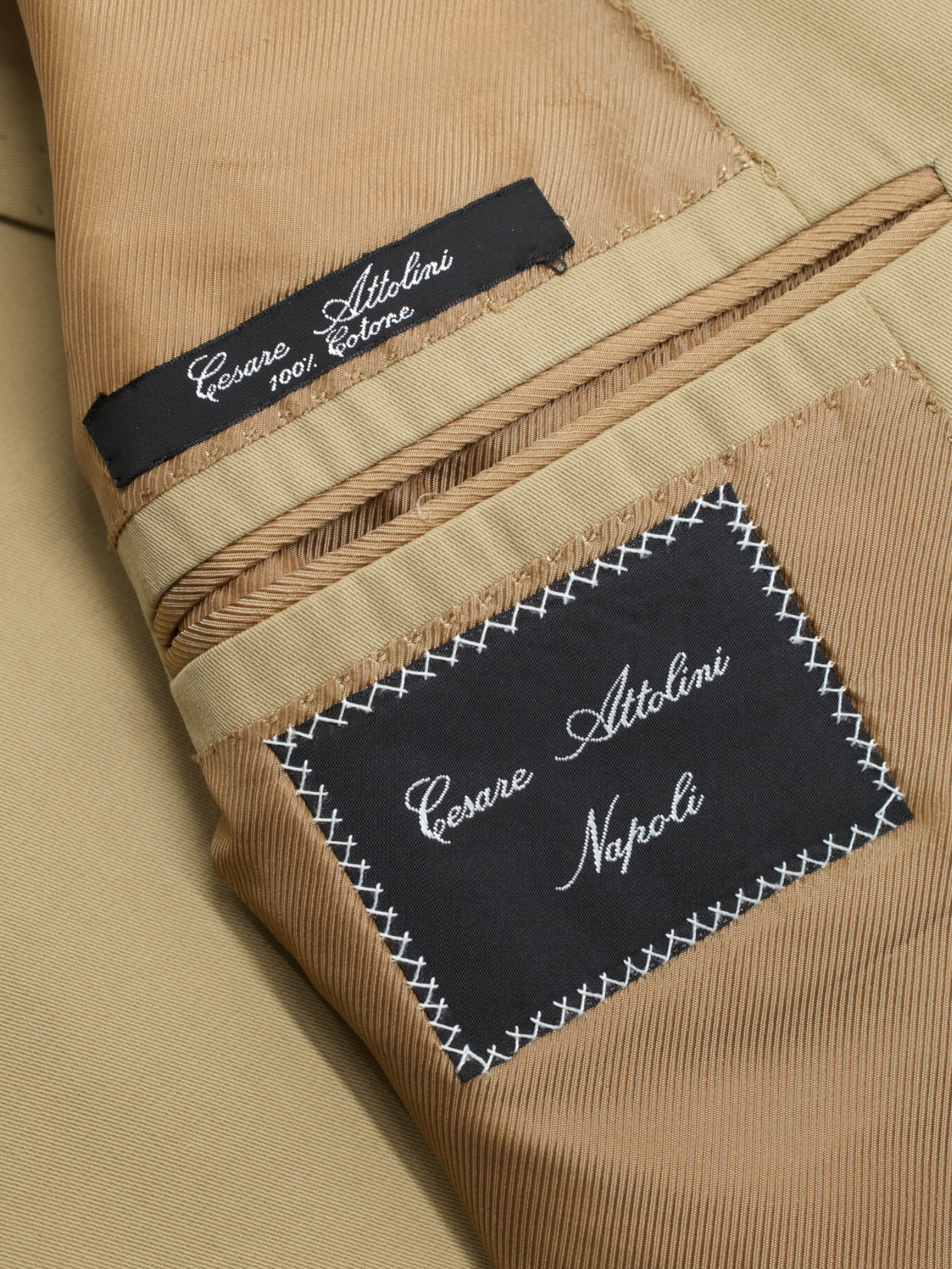 Cesare Attolini Khaki Pure-Cotton Sartorial Summer Suit