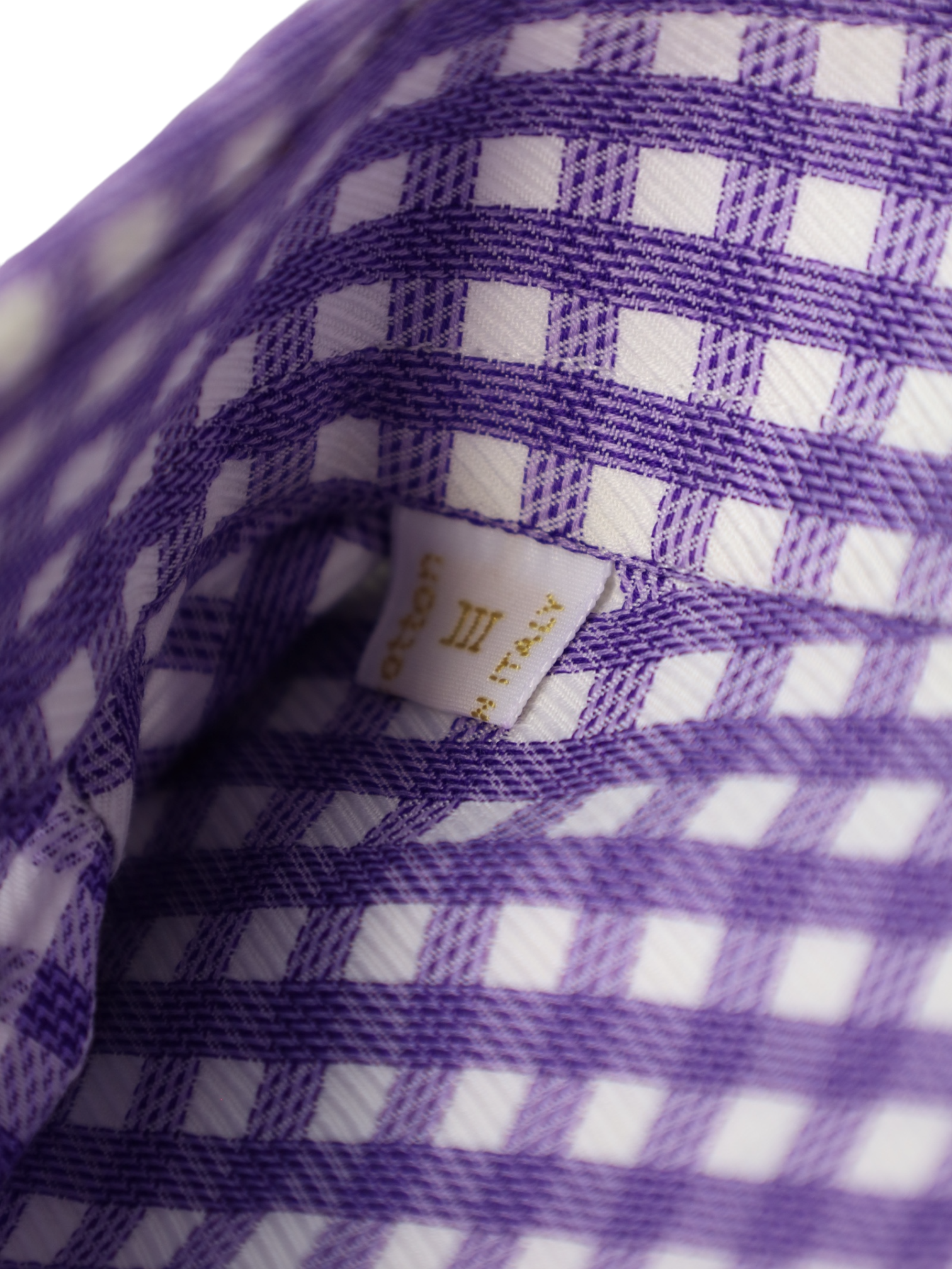 Brioni Purple Gingham Check Shirt