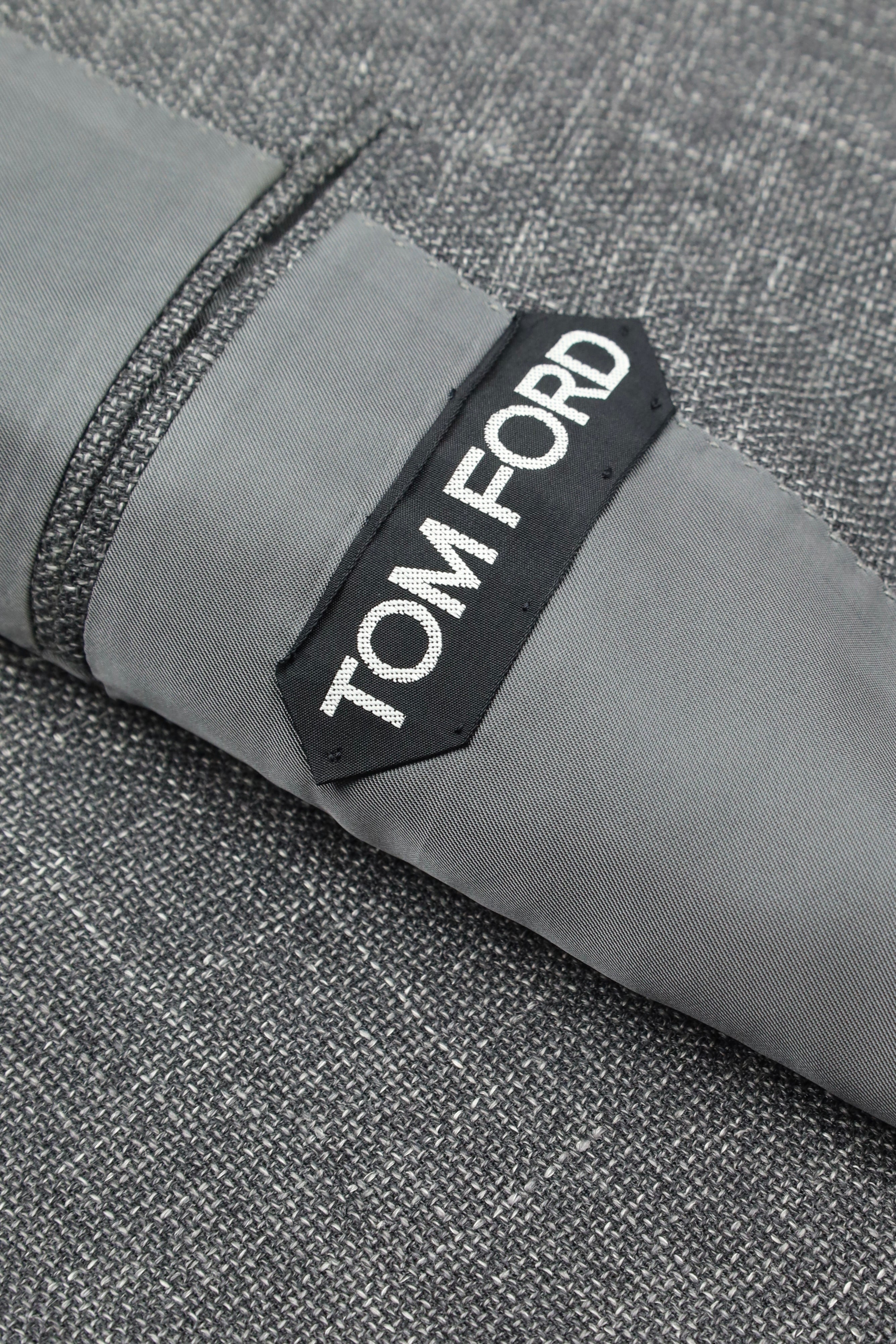 Tom Ford Grey Wool, Silk & Linen Shelton Jacket