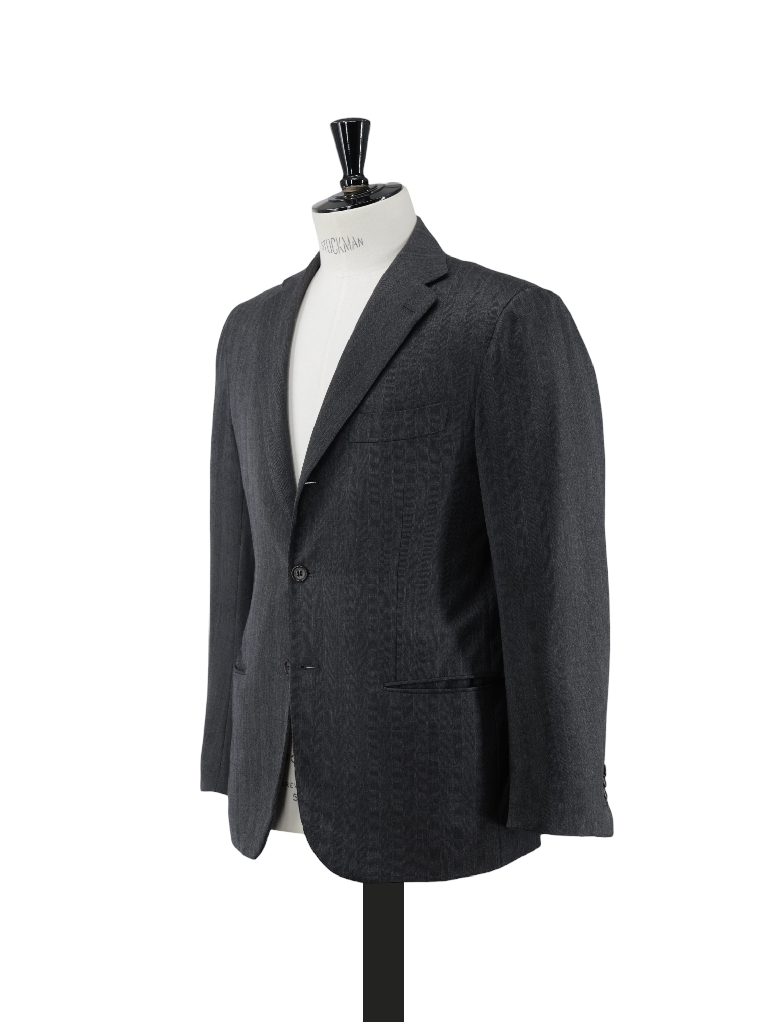 Kiton Grey Pure Cashmere Herringbone Winter Jacket