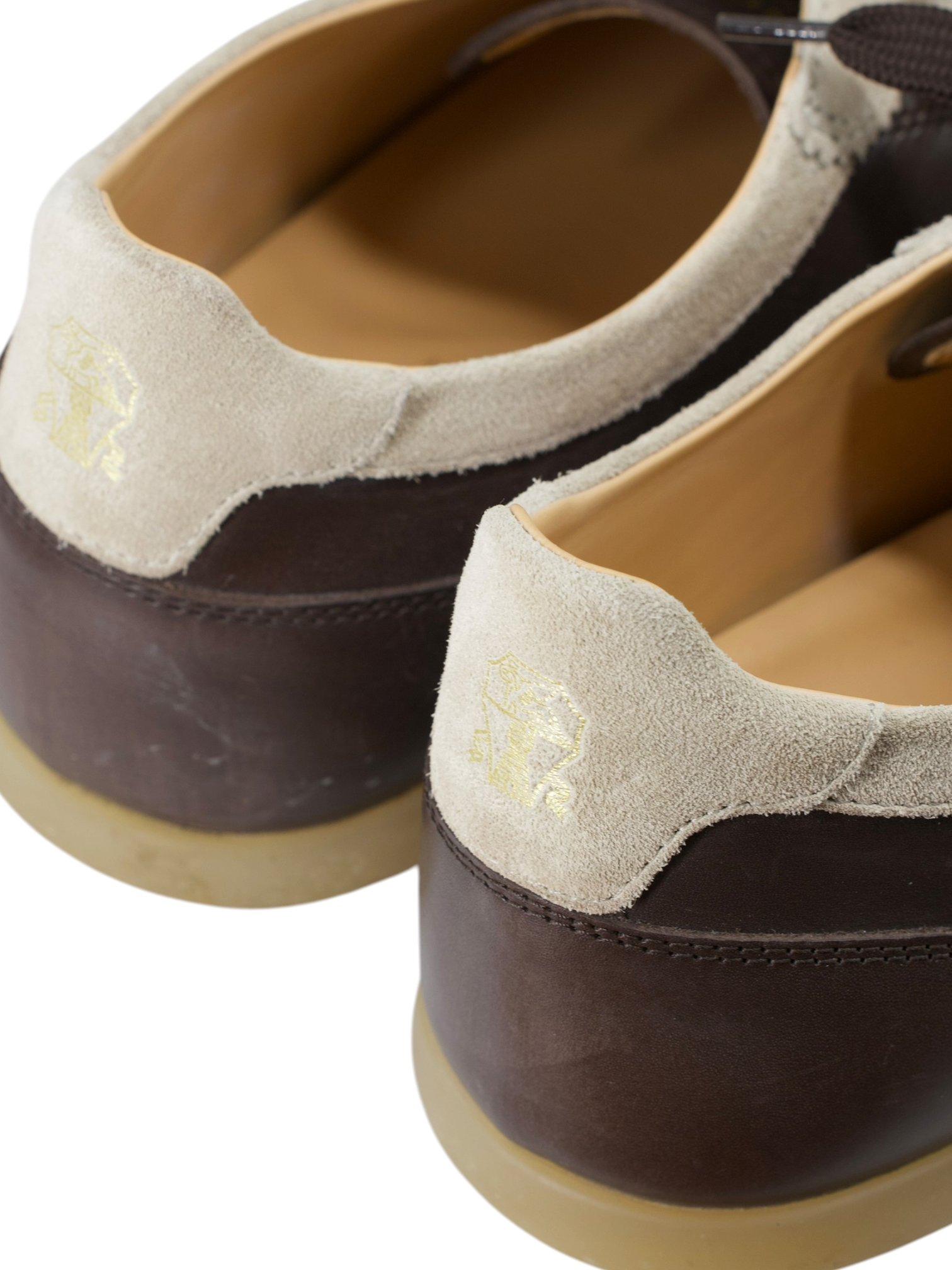 Brunello Cucinelli Dark Brown Leather Tennis-Style Sneakers