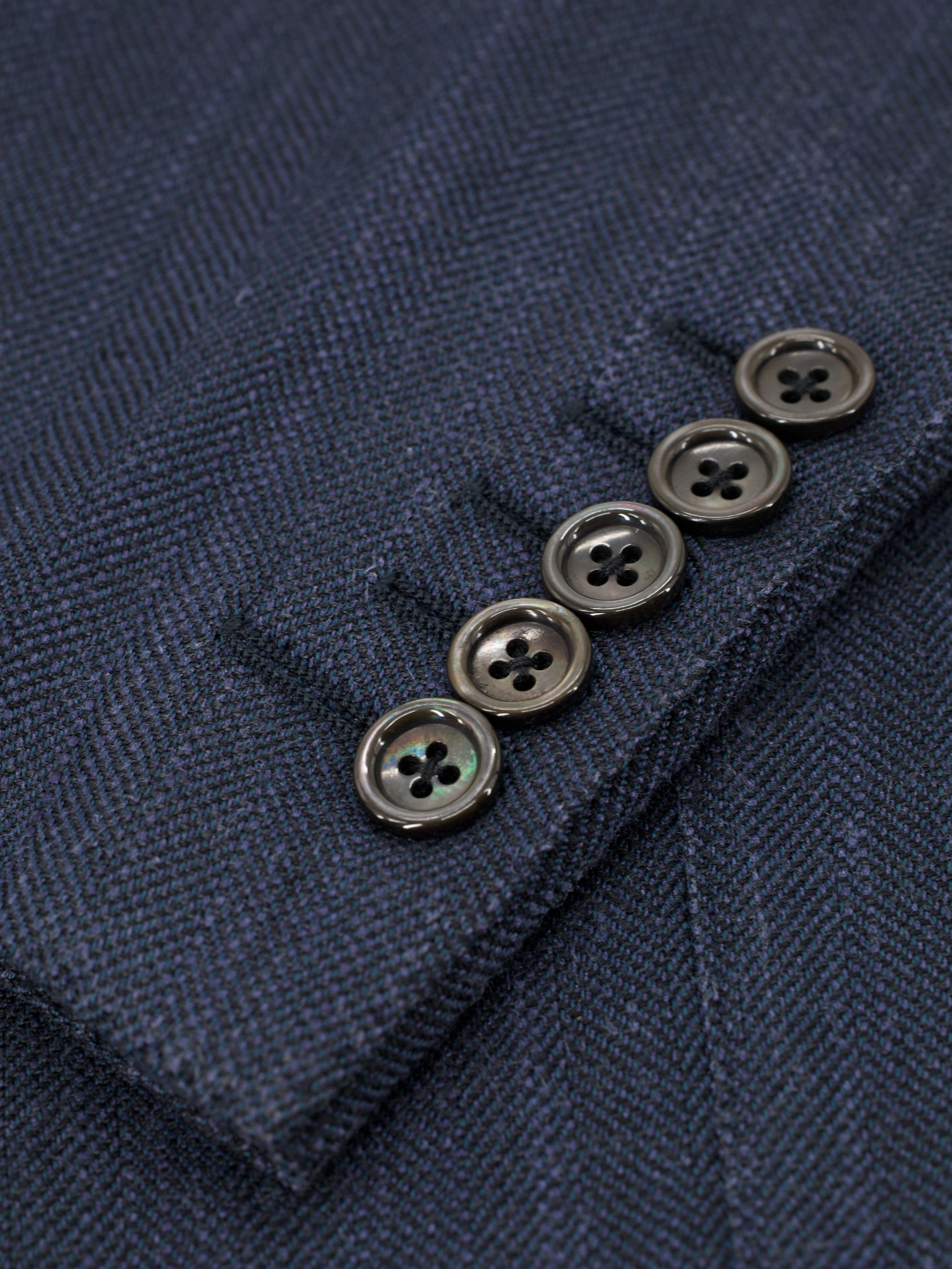 Tom Ford Blue Silk & Mohair Herringbone Spencer Jacket