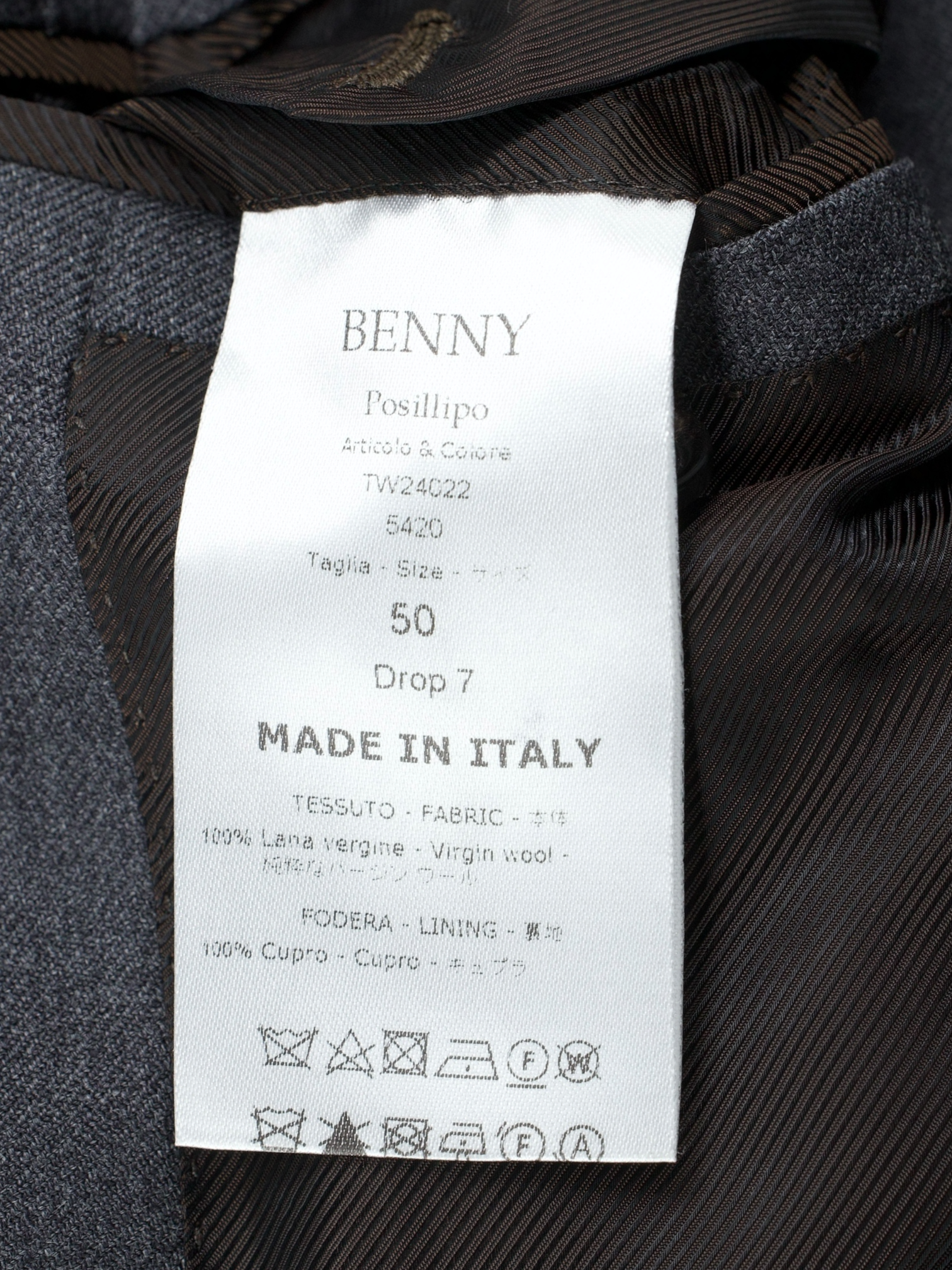 De Petrillo Grey Gabardine-Wool Twill Blazer Jacket