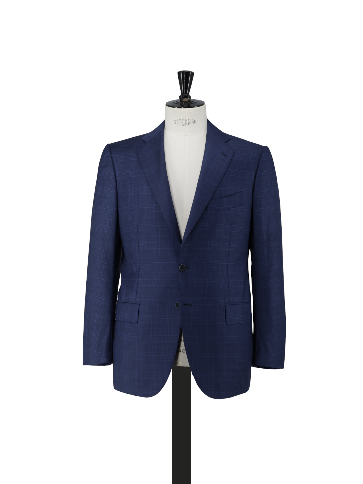 Cesare Attolini Royal Blue Super 170's & Silk Windowpane Wedding Suit