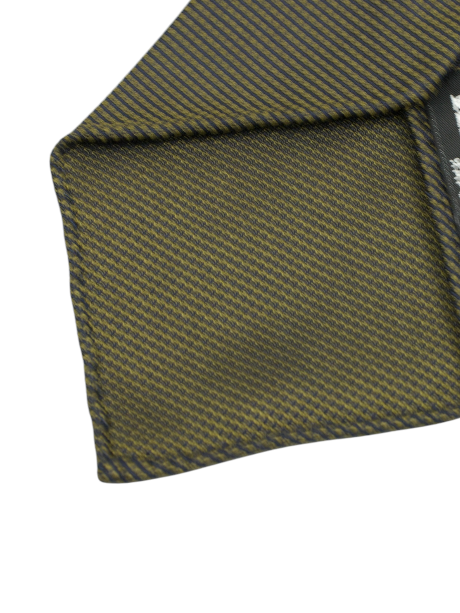 Kiton 5-Fold Dark Taupe Handrolled Silk Micro-Pattern Tie