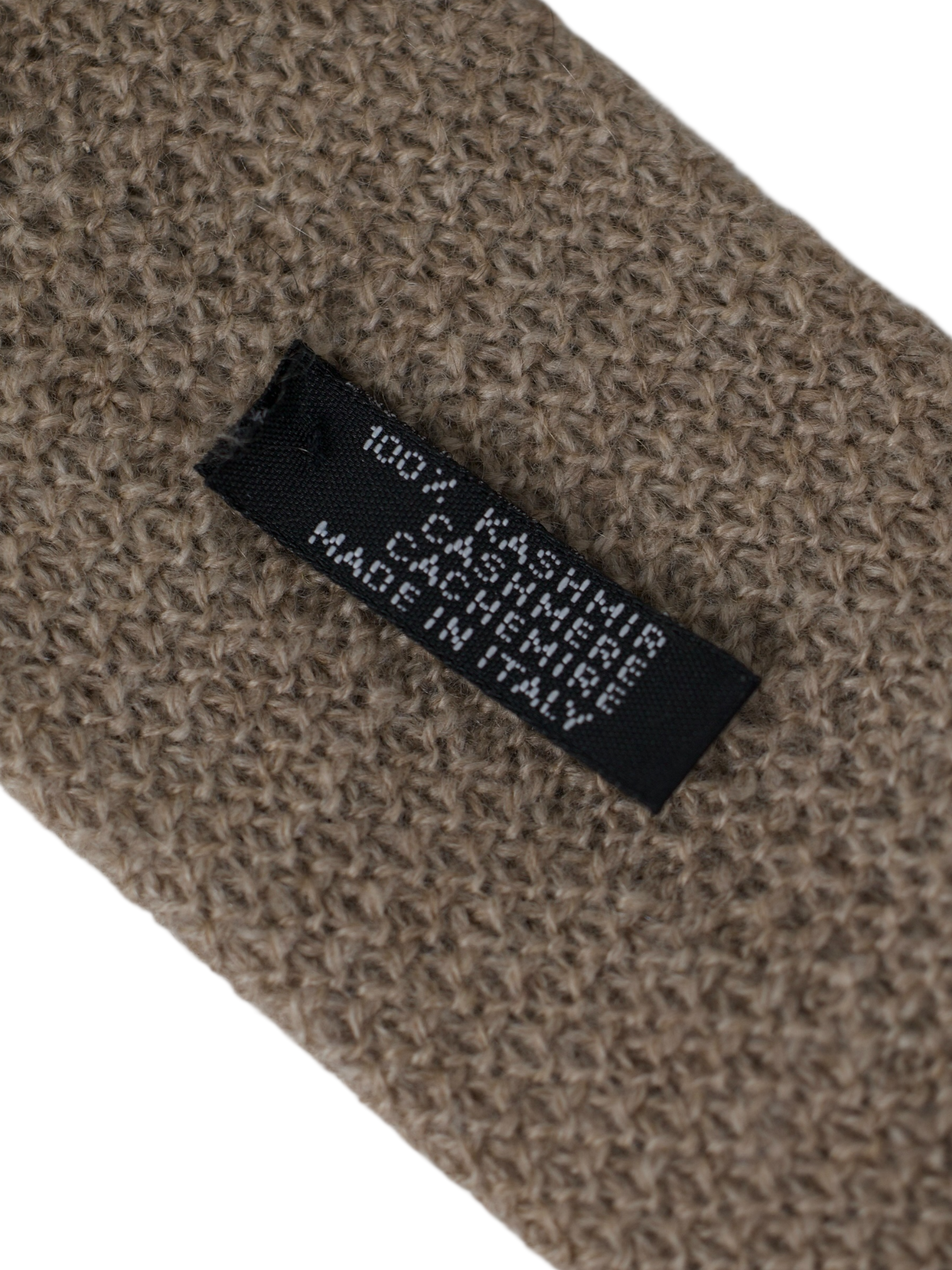 Cesare Attolini Beige Pure Cashmere Knitted Tie