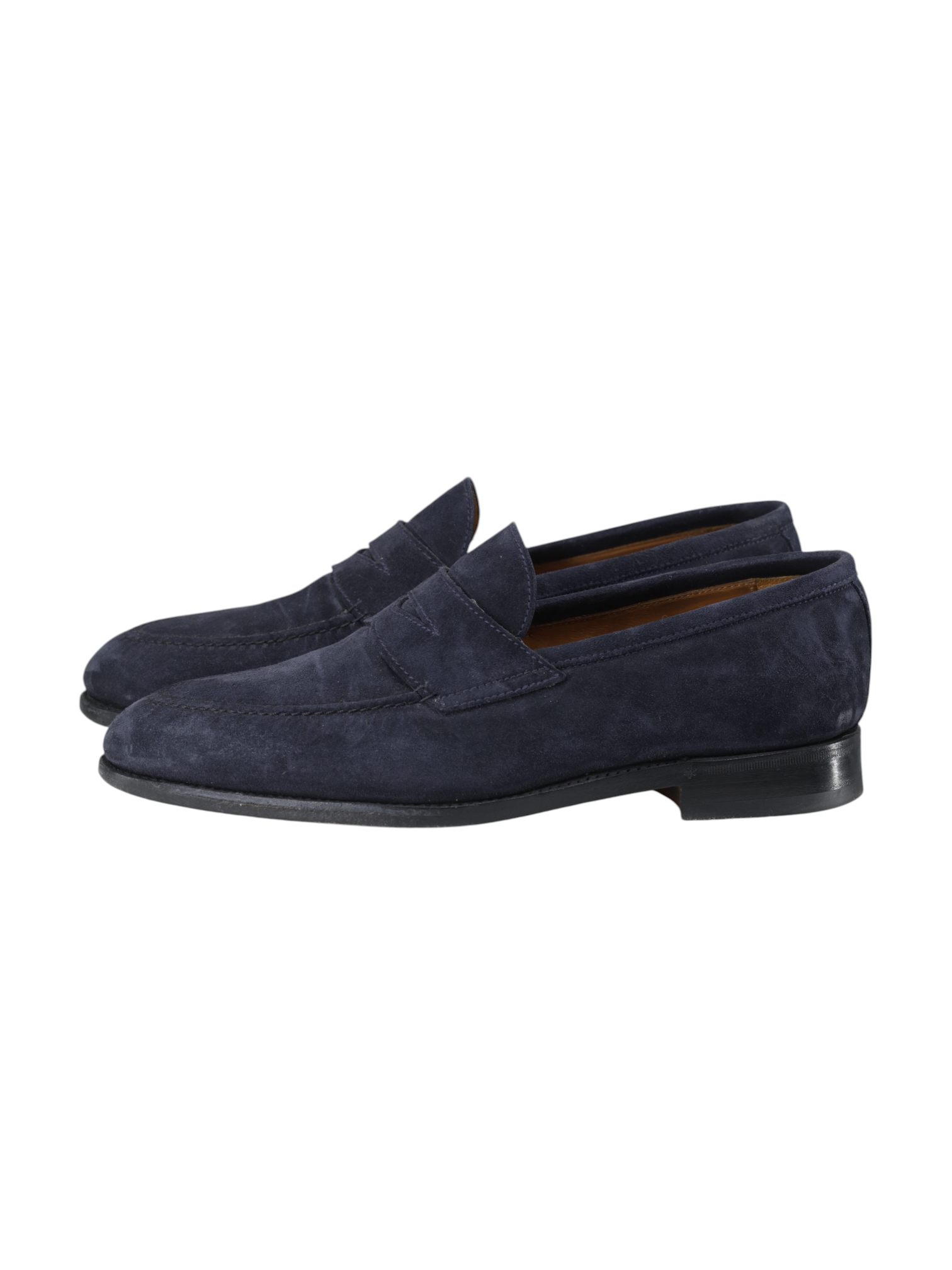 Bontoni Dark Blue Suede Principe Penny Loafer + Belt