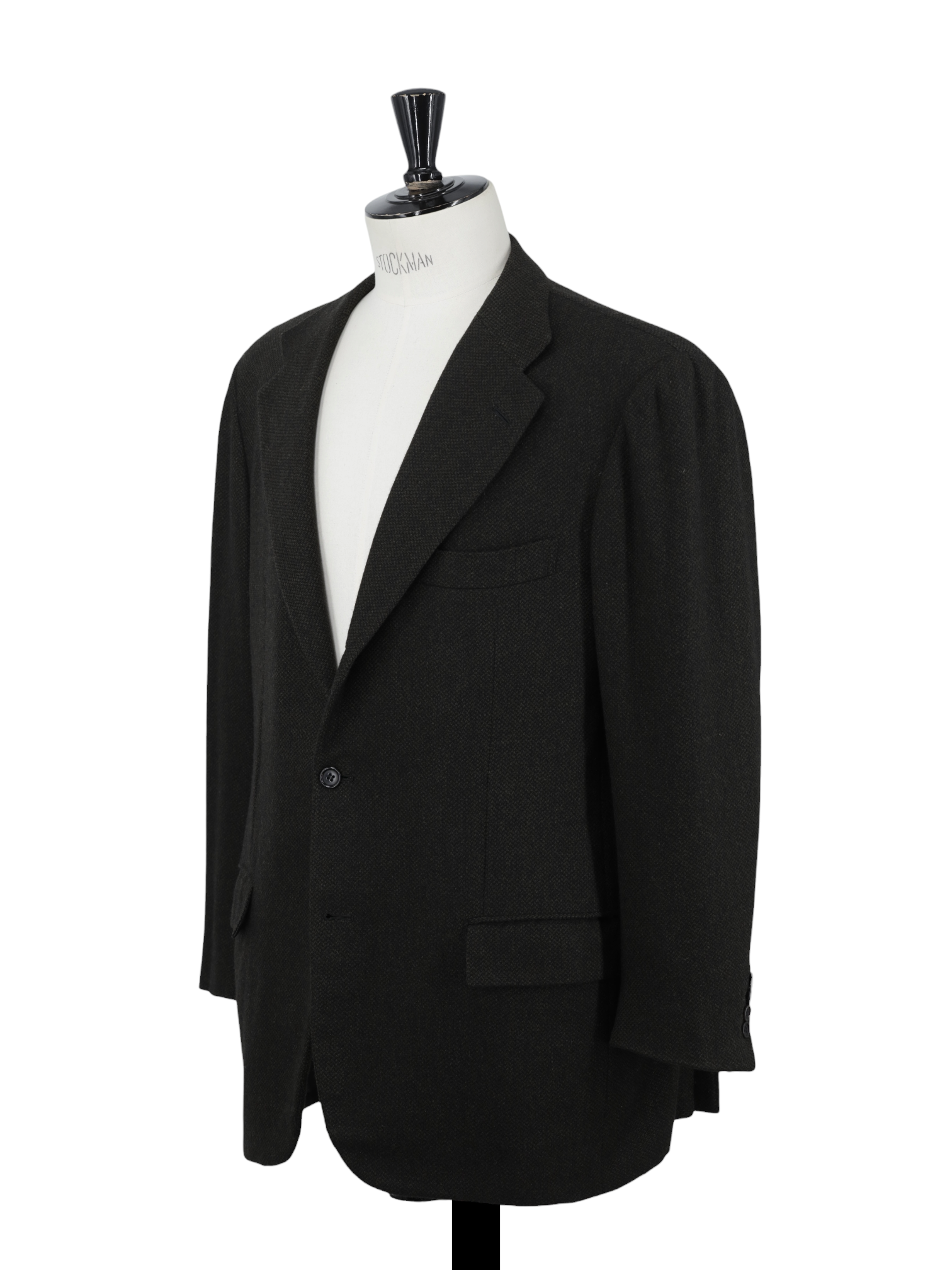 Kiton Dark Green Pure-Cashmere Micro-Pattern Jacket