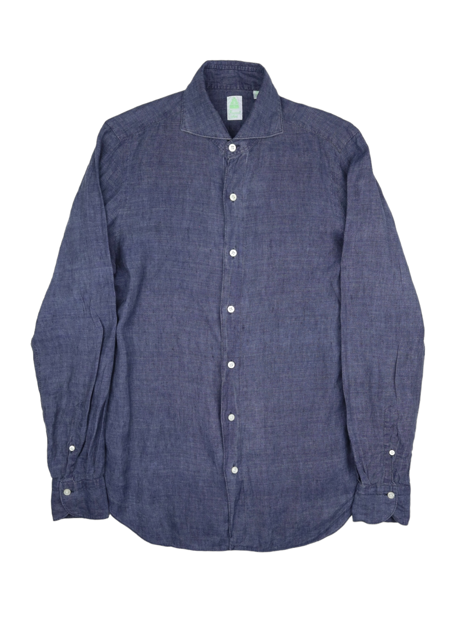 Finamore Stone Grey Linen Shirt