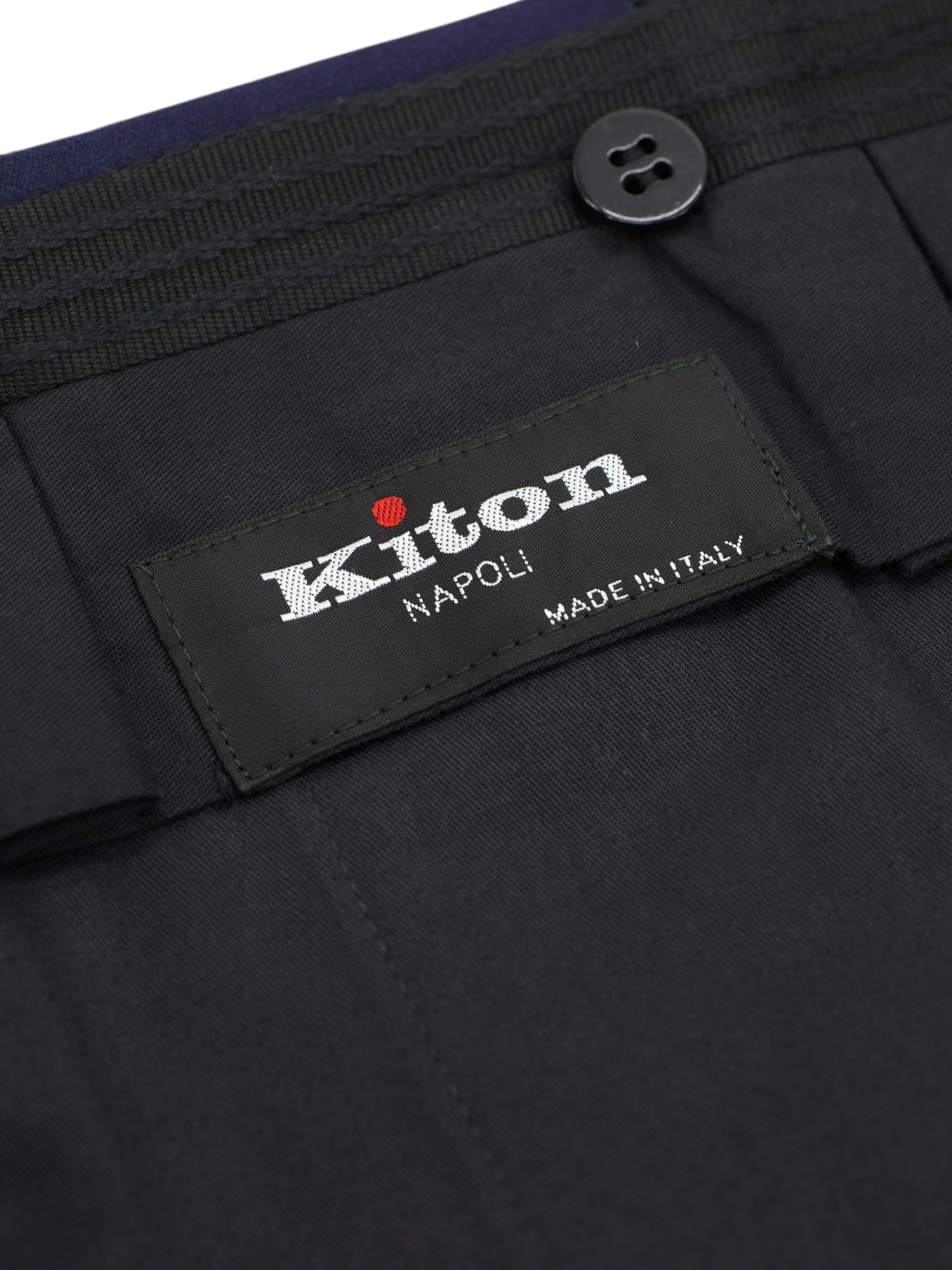 Kiton Dark Blue Heavyweight Brushed-Wool Sartorial Trousers